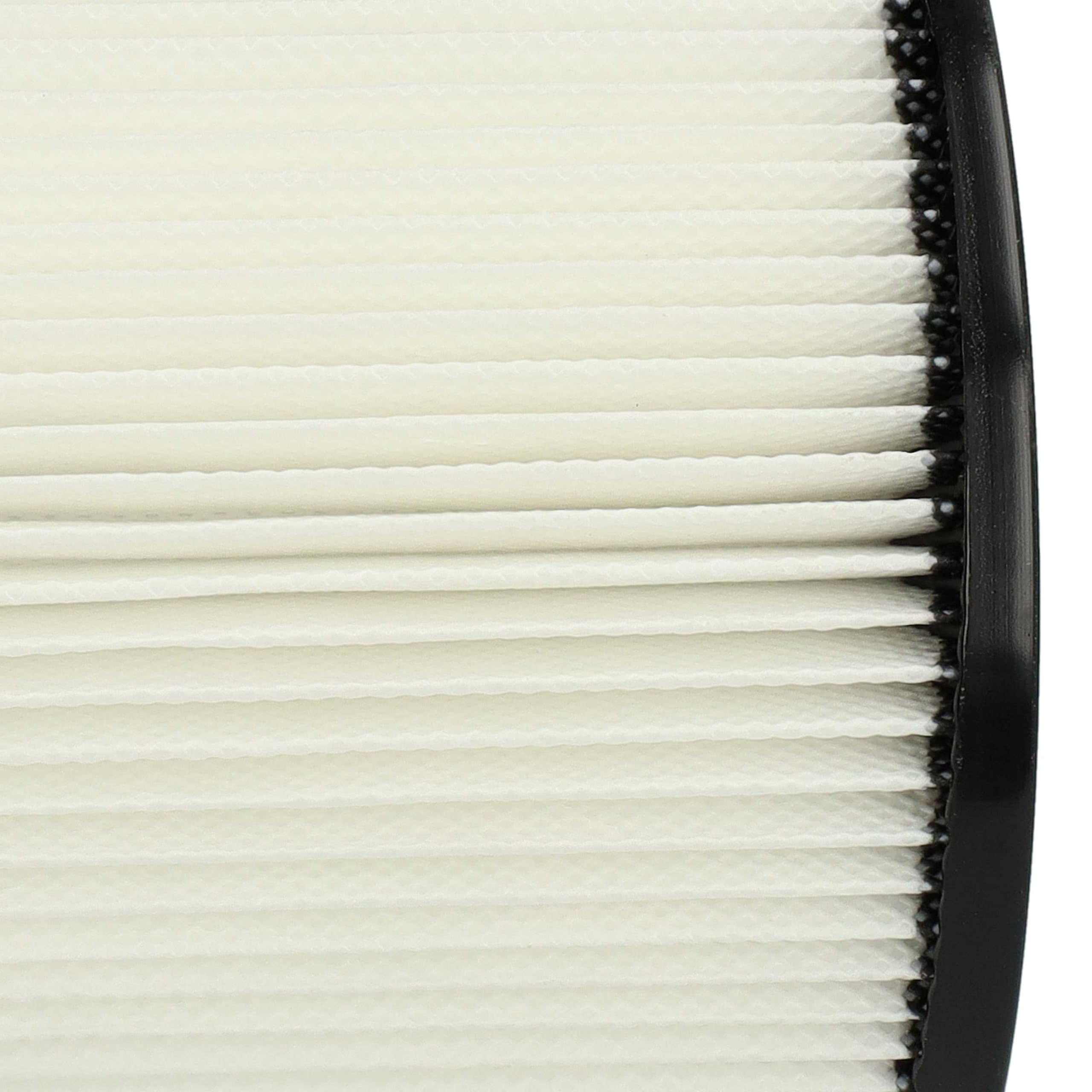 vhbw 8x Faltenfilter Ersatz für Kärcher 2.889-219.0 für Staubsauger | Patronenfilter Schwarz Weiß Abwaschbar
