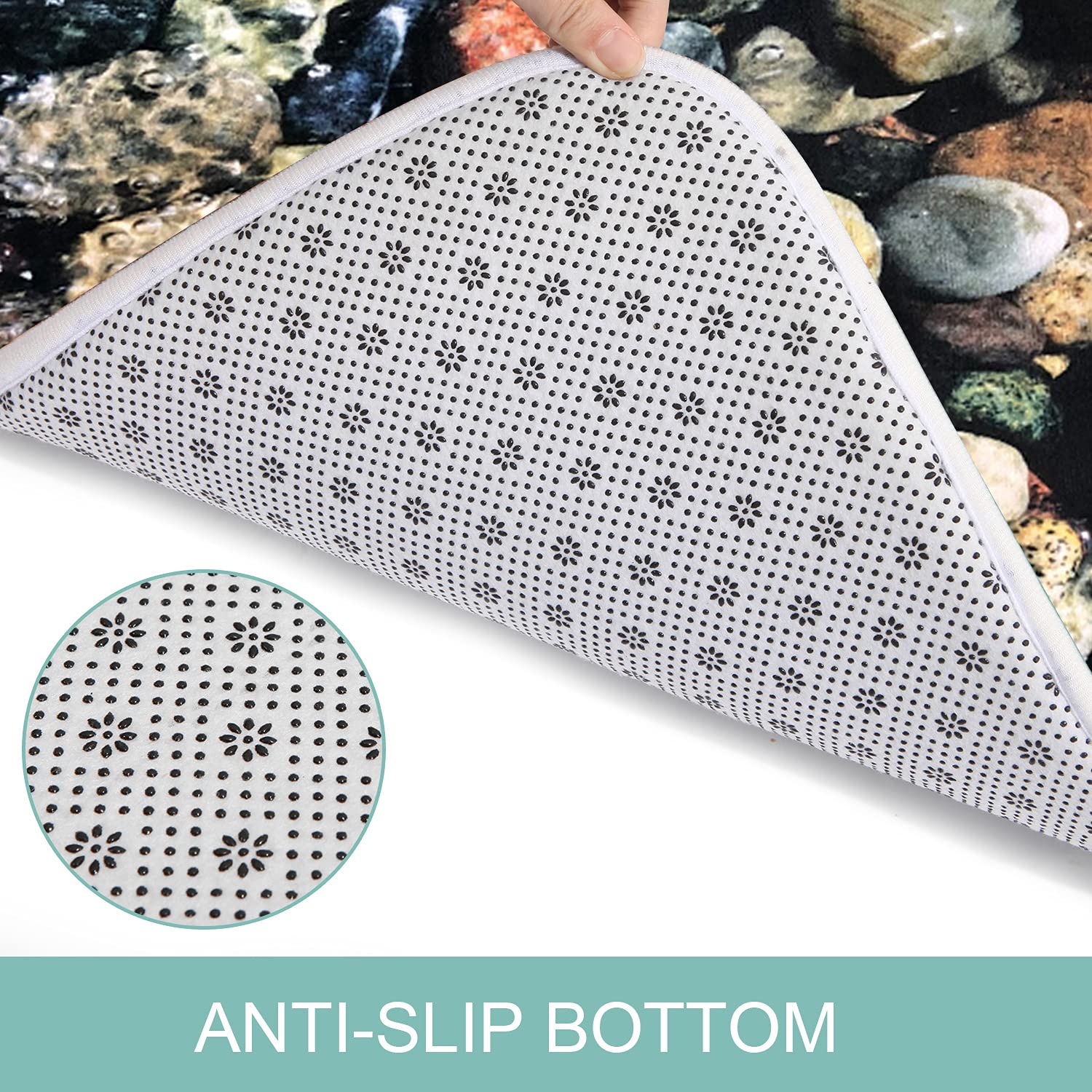 Alfombras de baño, antideslizantes, suaves y absorbentes, de espuma viscoelástica, para baño, bañera, ducha, 71 x 24 pulgadas