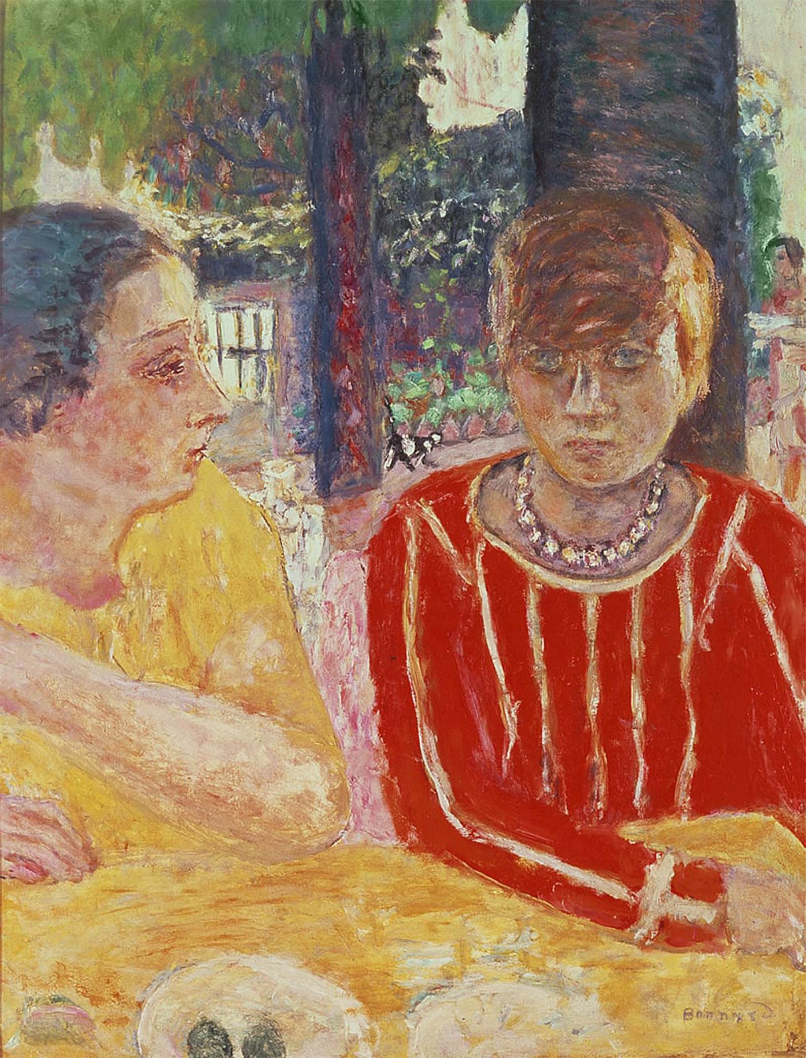 POSTERIIk Vintage Print Pop Art Landscape Artwork Portrait of Madame Reine Natanson and Marthe Bonnard by Pierre Bonnard Art Prints for Office Home Decor 60x90cm