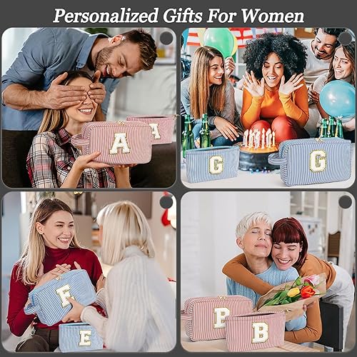 Miniatura 7 de Bolsa de maquillaje para mujer, bolsa de maquillaje personalizada con iniciales para su madre, bonita bolsa de maquillaje para mujer, bolsa de aseo