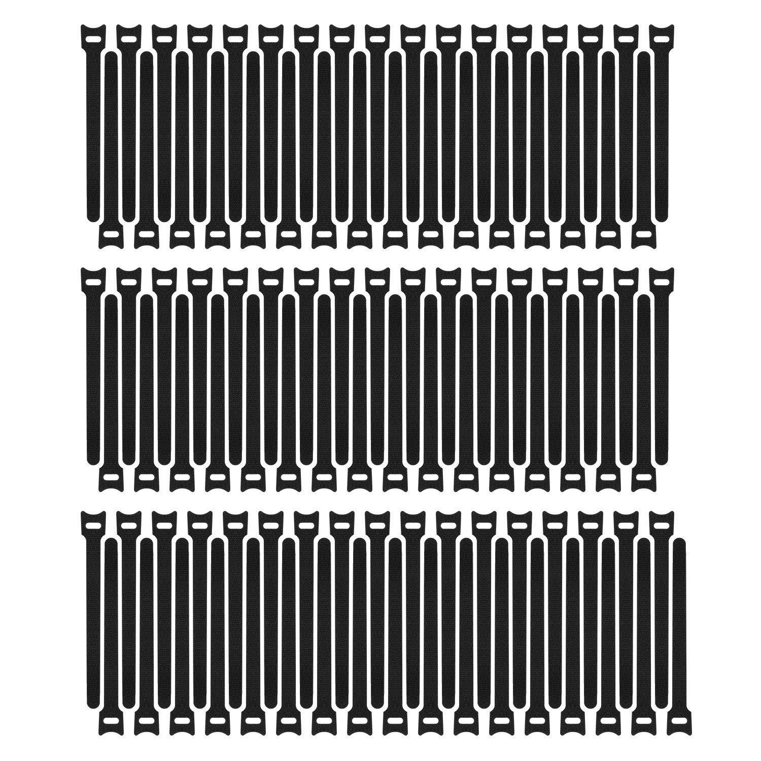 100 piezas reutilizable Fastening bridas gestión de alambre de correa ajustable