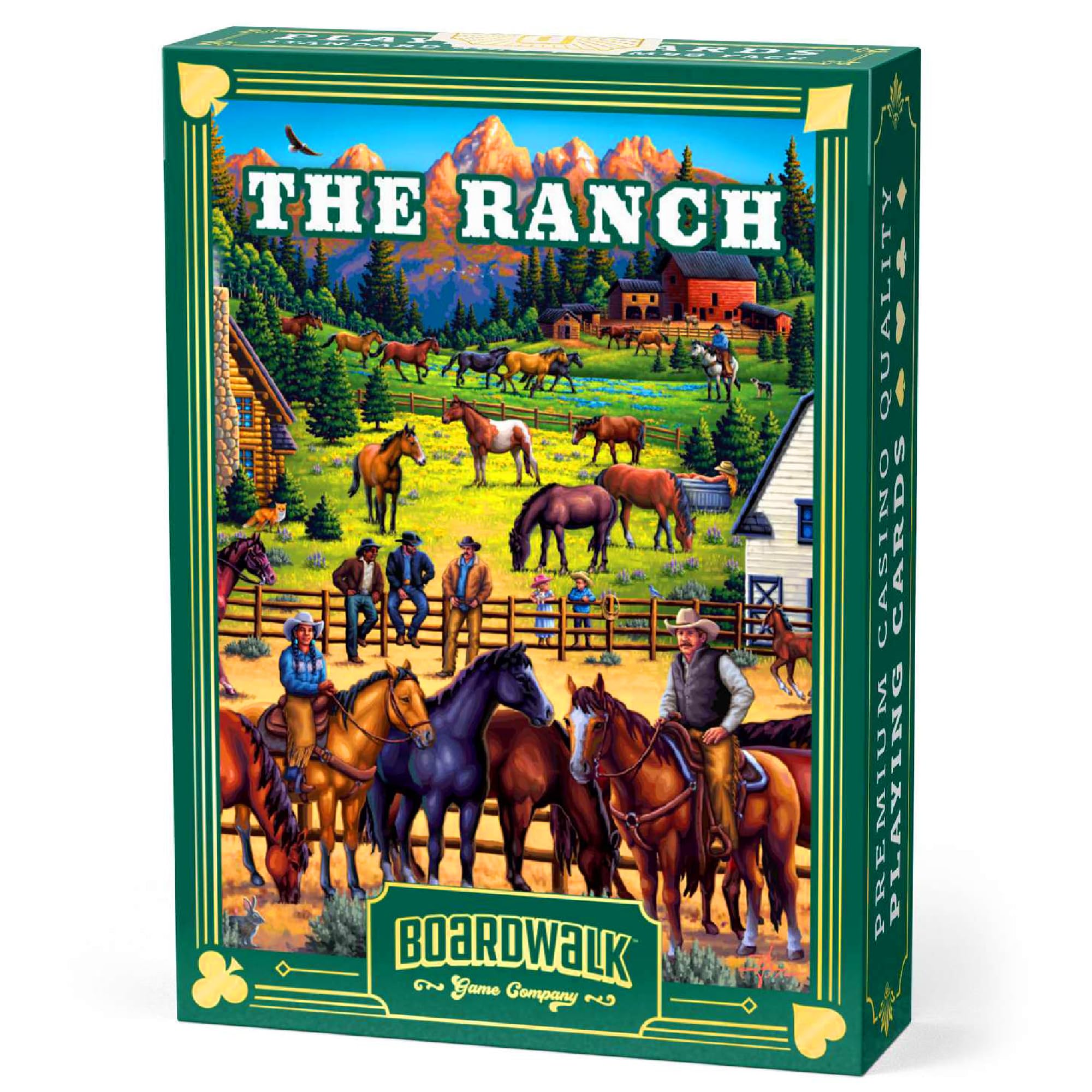 Boardwalk Puzzles Premium Featherlight Unique Playing Cards, Fun Themed Deck for Home and Travel | The Ranch