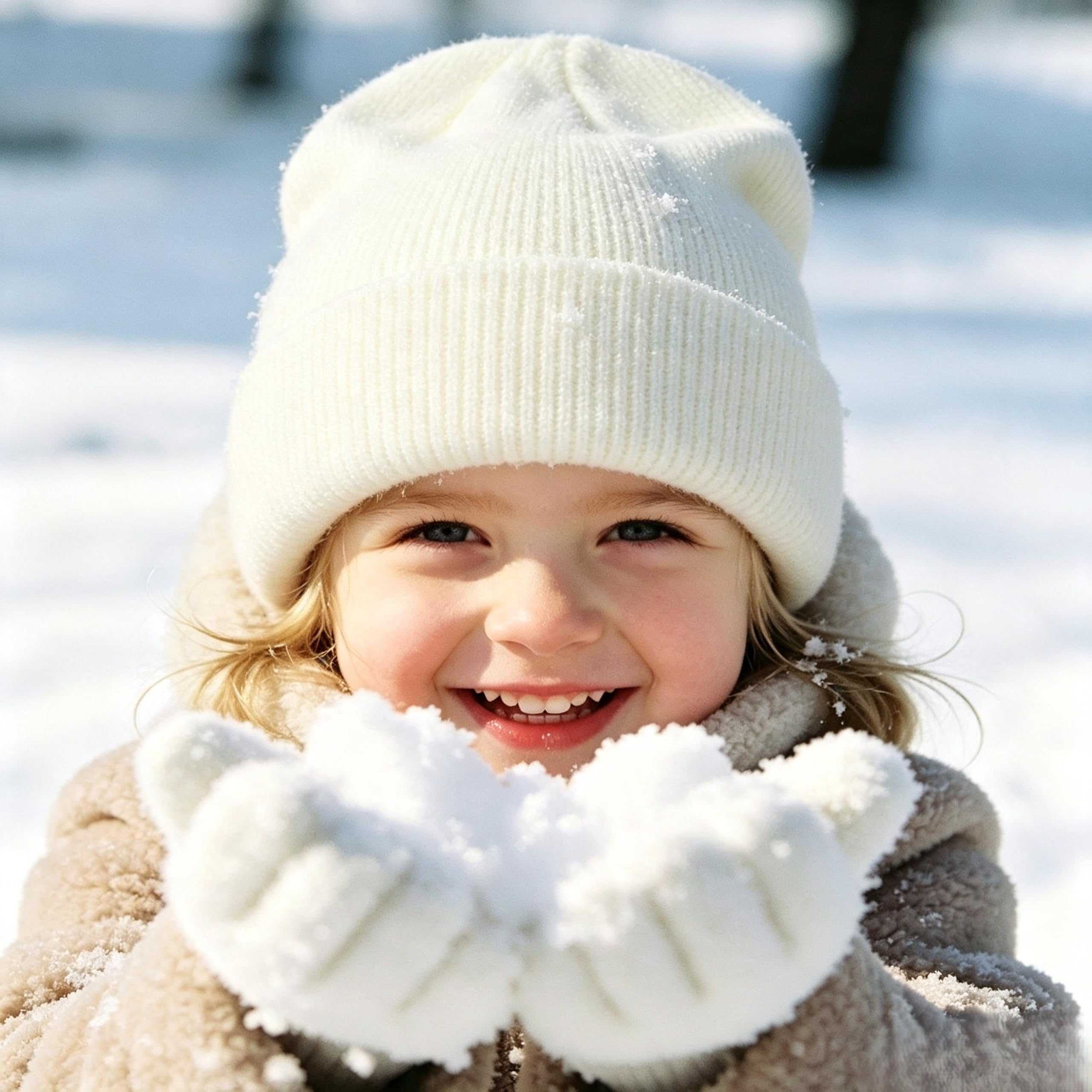 Urban Virgin - Kleinkind Winter Beanie Mütze Kinder Beanies Strickmütze Winter Beanies Weiche Baby Mädchen Mützen 4 Packungen