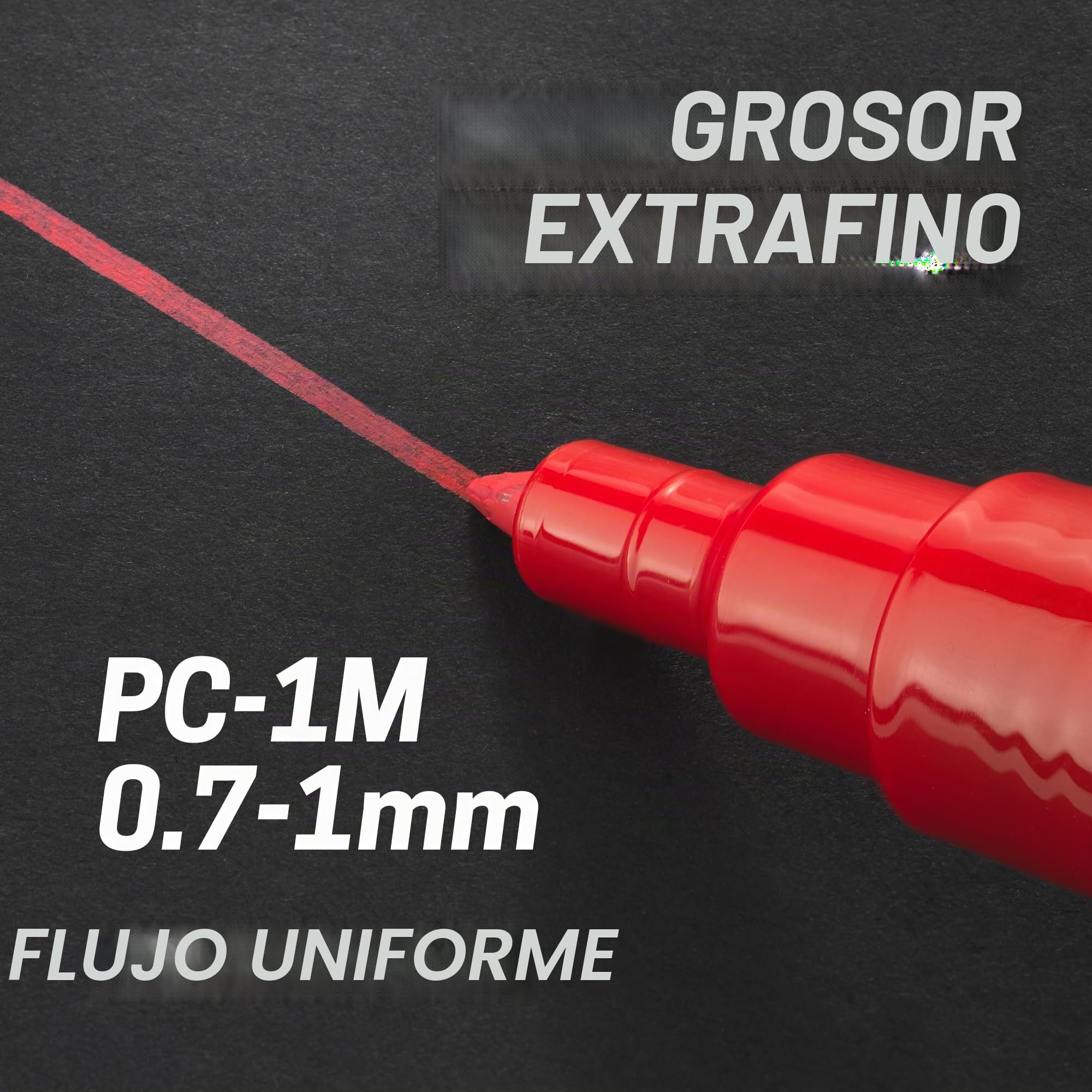 Posca, Marcador, PC-1M - Pack de 16 rotuladores de pintura al agua