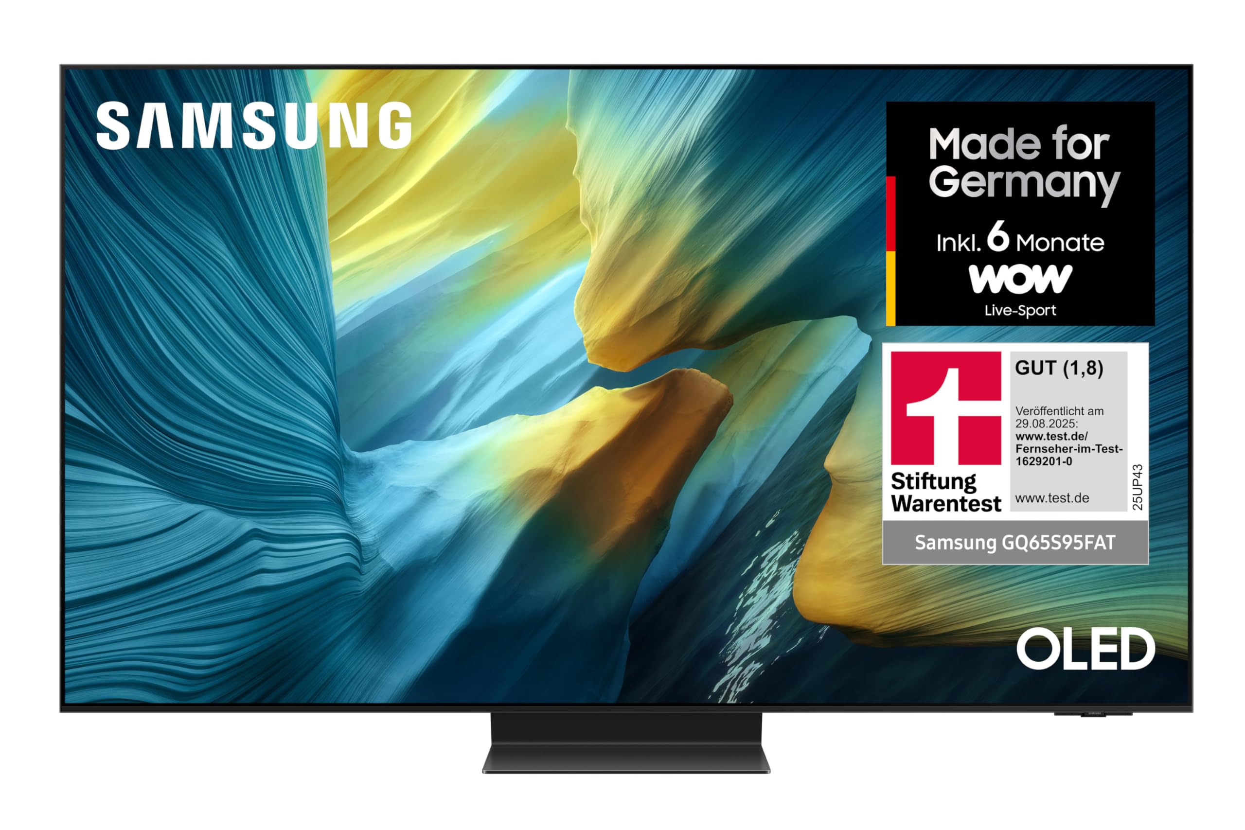 SAMSUNG OLED S95F 65 Zoll (163 cm) 4K Fernseher  Antireflexion  NQ4 AI Gen3 Prozessor  OLED HDR Pro  Gaming Hub  Motion Xcelerator 165Hz  4K Upscaling  Dolby Atmos  Samsung Vision AI Smart TV