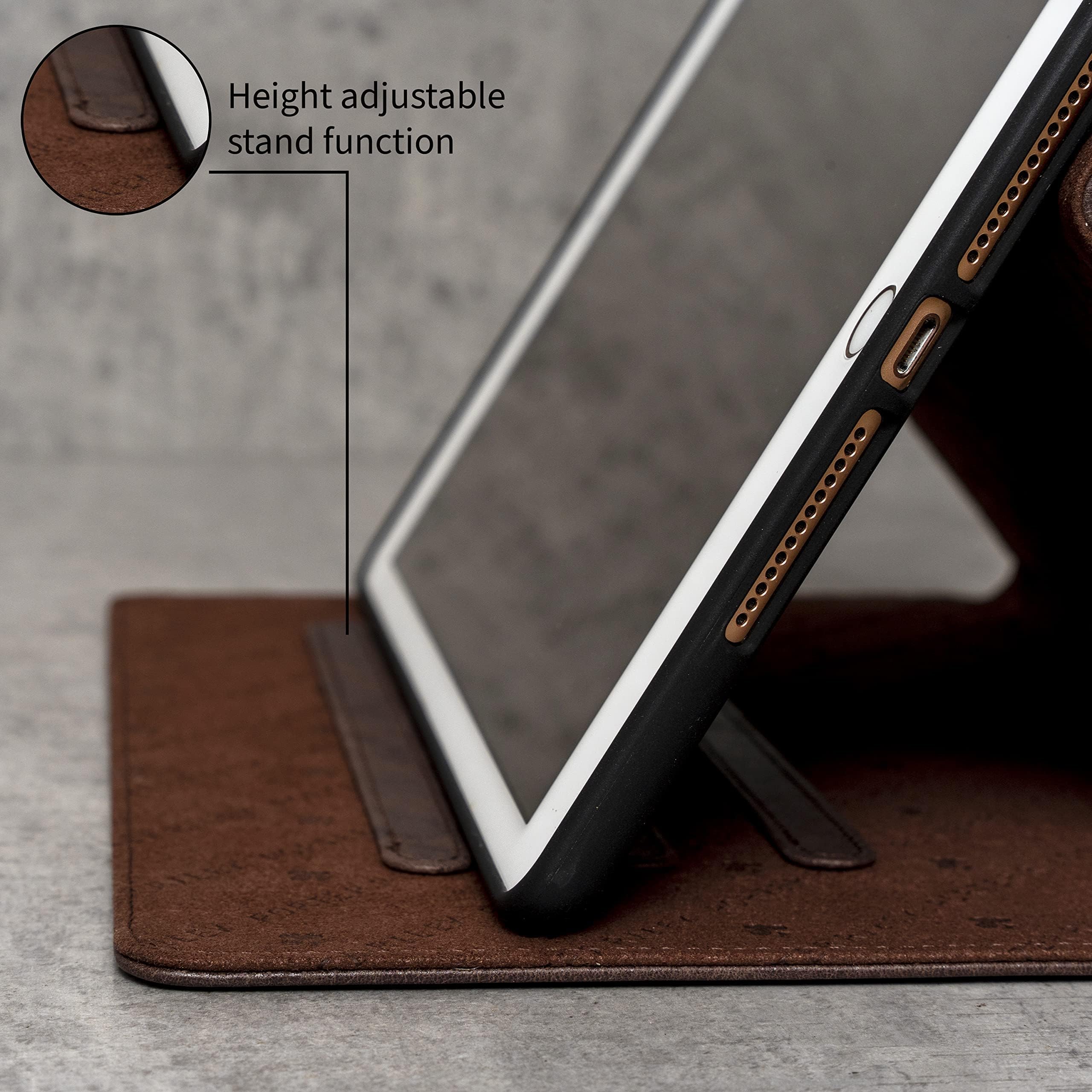 Porter Riley – Lederhülle kompatibel mit iPad Air 13" M4 (2026), M3 (2025) & M2 (2024). Hochwertiges Echtleder Standcase/Cover/Flip (Schokoladenbraun)