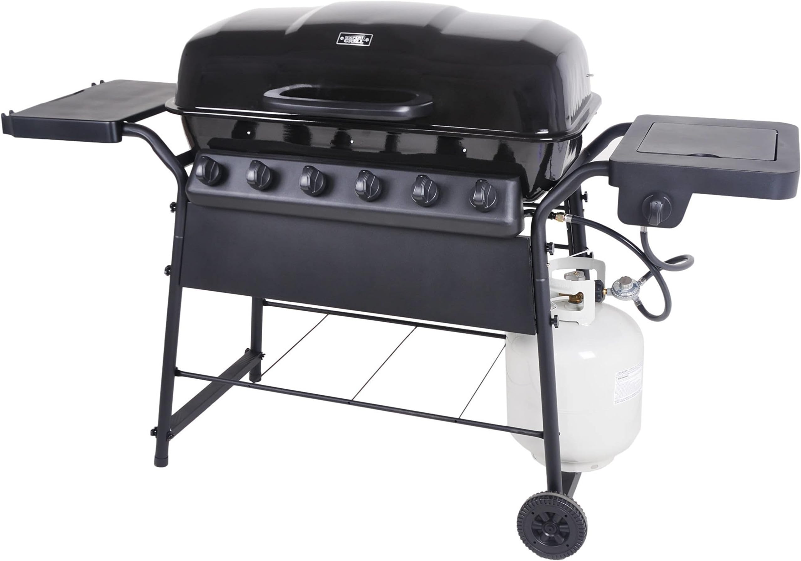Expert Grill Powerful Large Sized 6-Burner Gas Grill with Stainless Steel 10,000 BTU Side Burner
