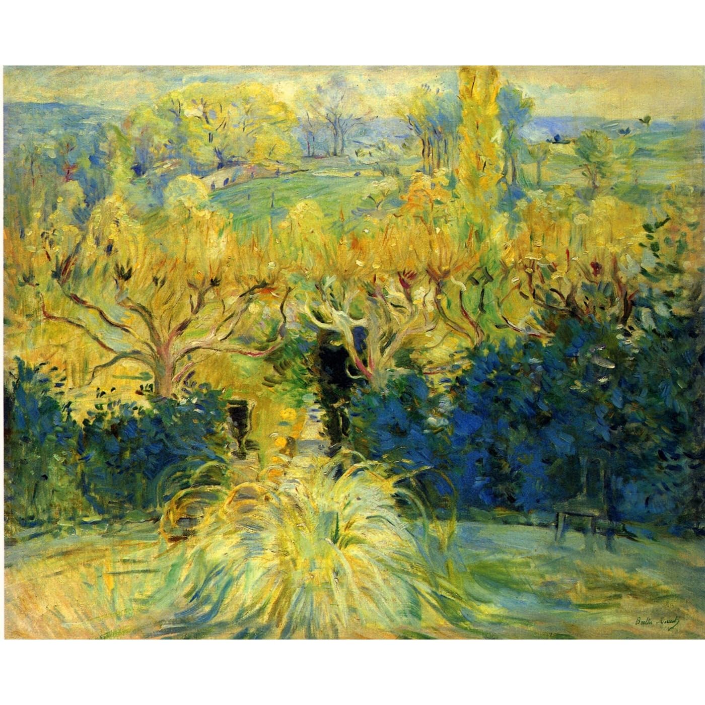 Vue de la véranda à Mezy de Morisot - Toile roulée ARTICULOZY 76x101 cm - 2