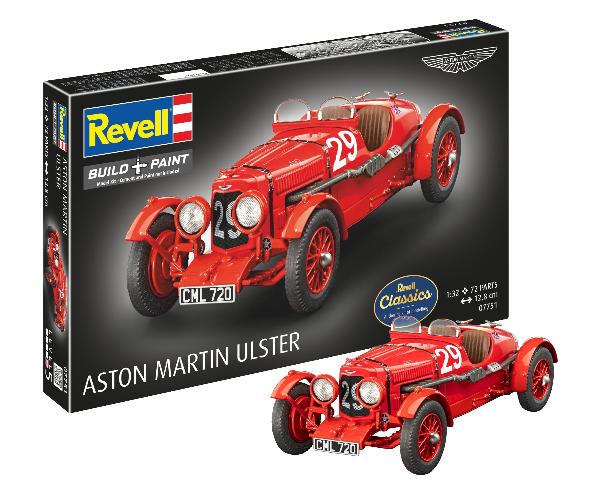 Revell Aston Martin Ulster Vintage Car Model Kit 1:32 07751