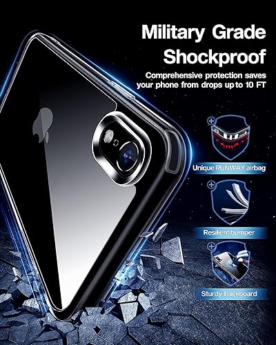 Miniatura 3 de Dssairo Funda para iPhone XR, con 2 protectores de pantalla, protección completa de la cámara no amarillenta delgada a prueba de golpes, funda