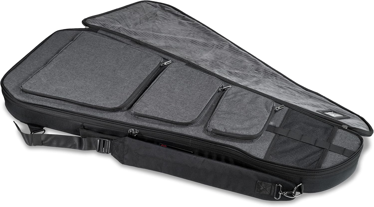 Gruv Gear Electric Guitar Case Soft, Patented Electric Guitar Gig Bag with Adjustable Side Carry Strap, Travel Approved, Multiple Pockets for Guitar Accessories, Ergonomic side-carry
