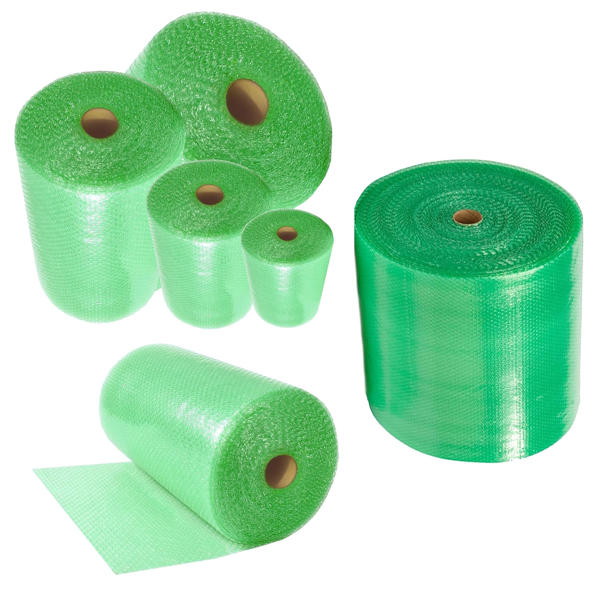 Small Rolls Of Green Recyclable Eco Friendly Bubble Wrap