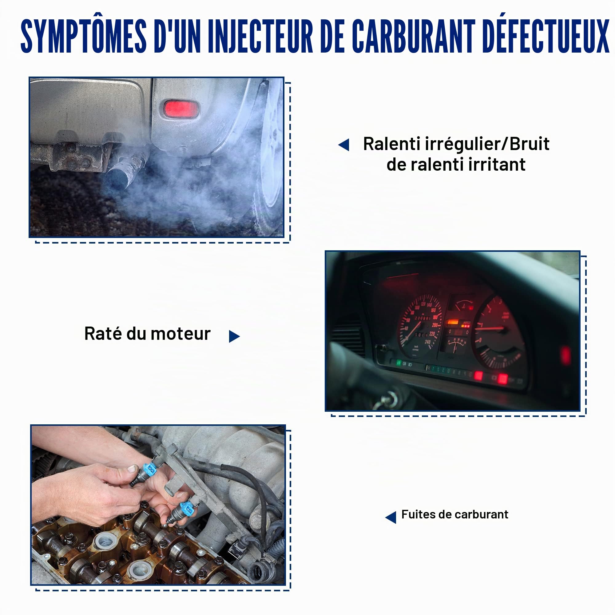 A ABSOPRO Injecteur De Carburant Pour Peugeot 206 98-12 4 Pcs