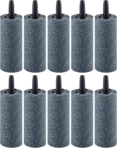 Pawfly Acuario Air Stone Bubbler - Herramienta cilíndrica de liberación de burbujas de 2 pulgadas, difusor de oxígeno para bomba de aire, cubeta de