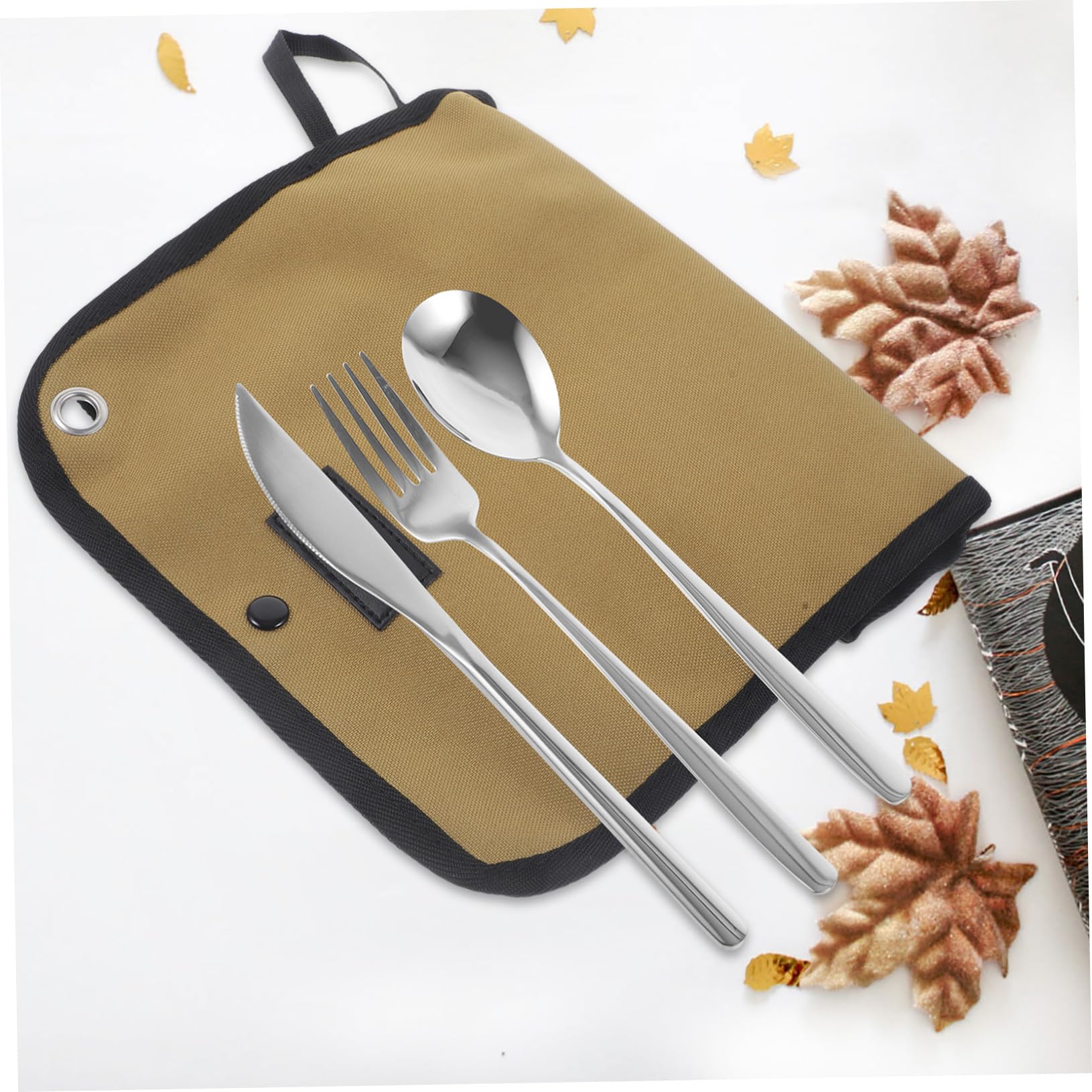 Ensemble de Couverts de Camping Acier Inoxydable Argenté 1 Set