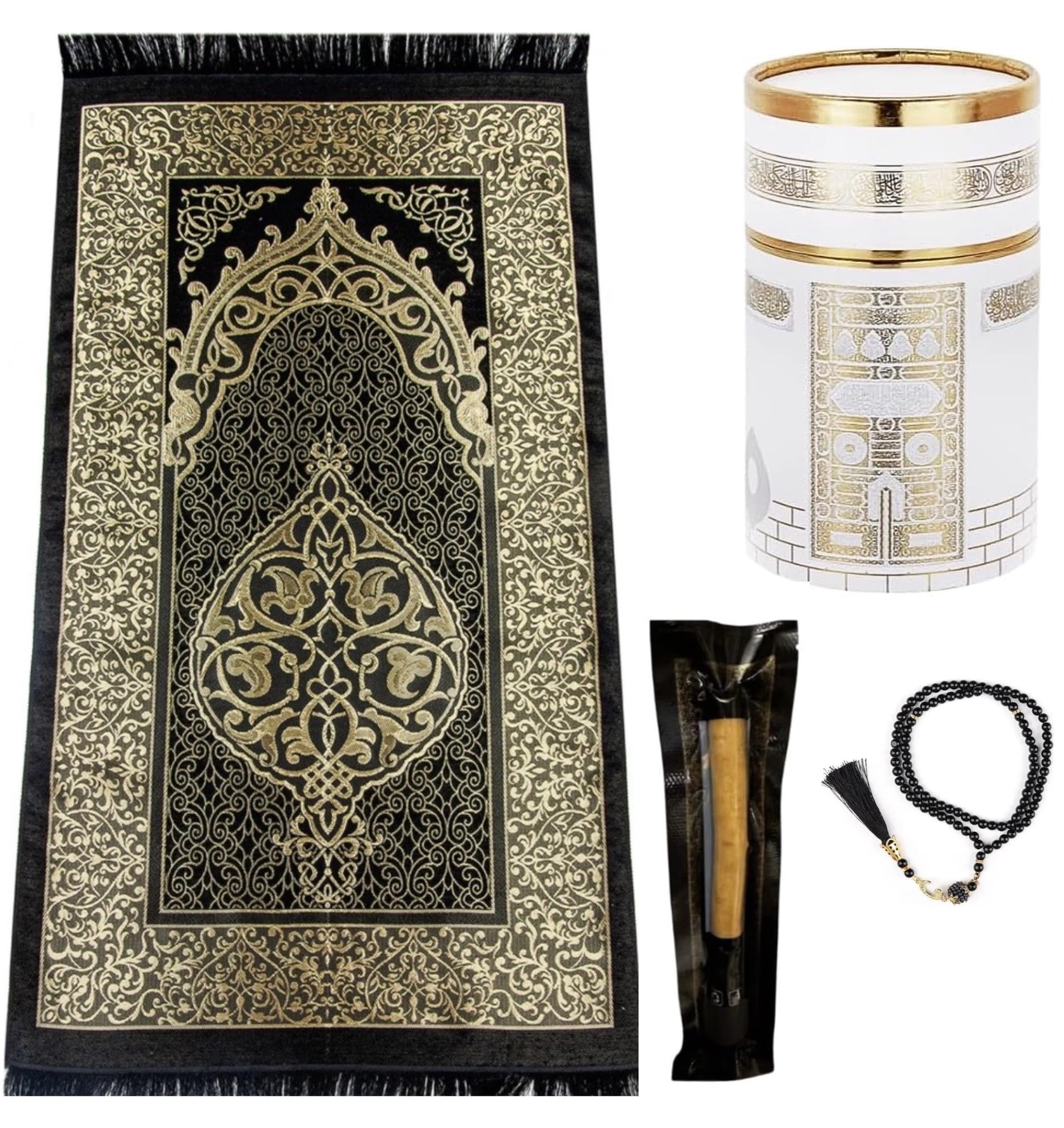 Coffret Cadeau Musulman Tapis de Prière Tasbih Miswak Islam Ramadan Aïd Hajj