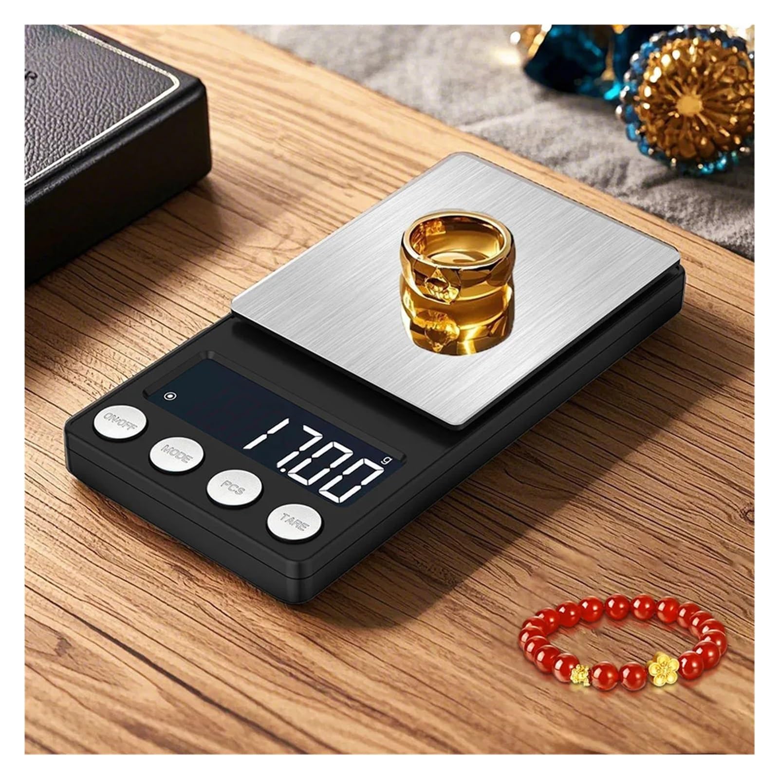 Digital Scales, Precision Mini Digital Scale Portable LCD Display Jewelry Gold Grams Ounce Pocket Scale Counting(100g/0.01g)