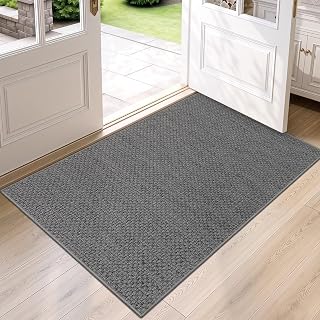 DEXI Schmutzfangmatte Innen 120 x 180 cm, rutschfeste Fußmatte, Grau | Saugstark, Schmutzfang, Fussmatte, Türmatte Innenbereich, Niedriges Profil, Haustür, Eingangsbereich, Flur