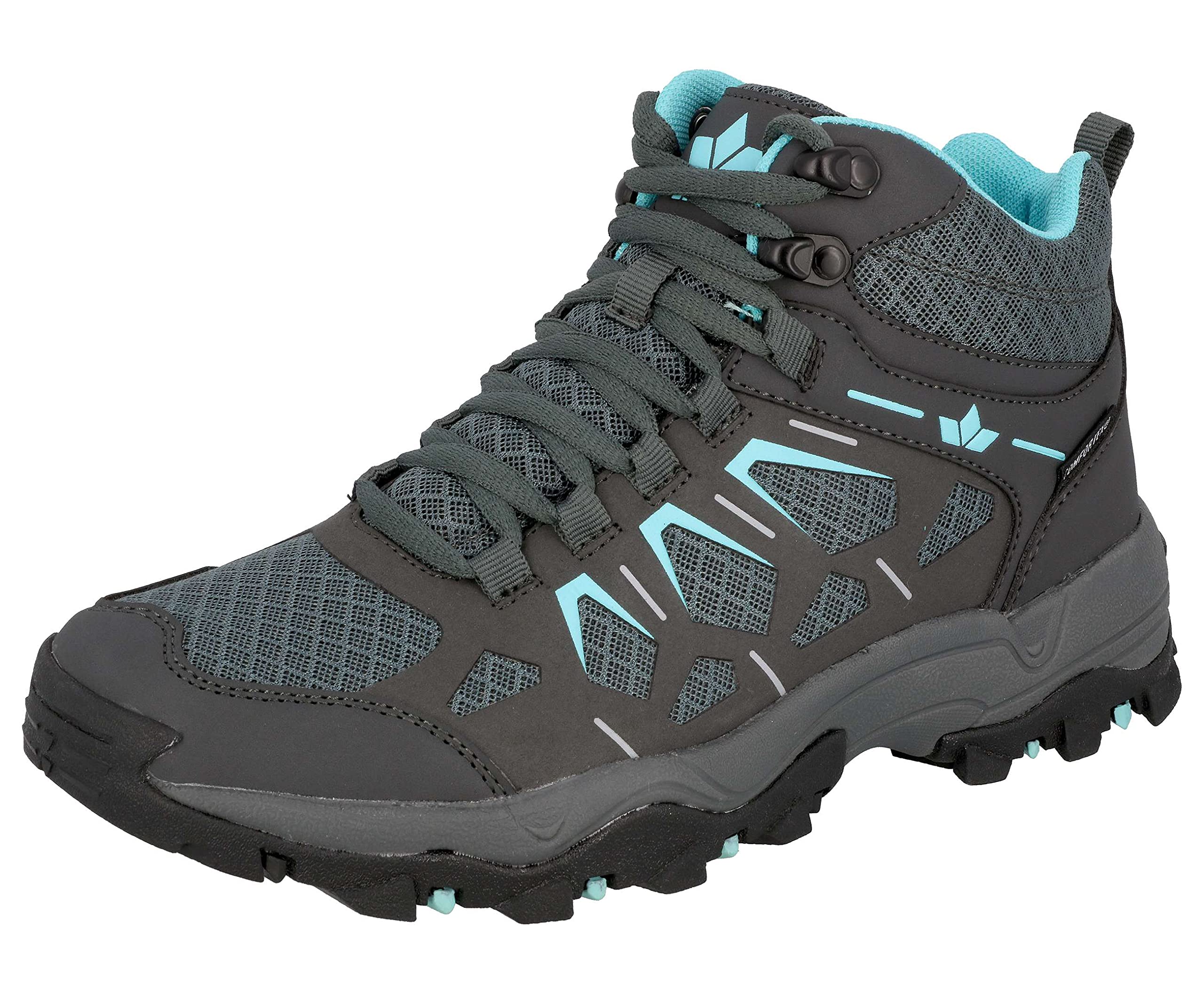 Lico Women's Sierra High Cross Running Shoes, Anthracite Turquoise, 8.5 UK