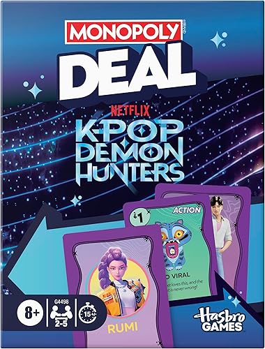 Oferta de monopolio juego de cartas Kpop Demon Hunters Juegos familiares para niños, preadolescentes, adolescentes y adultos 2-5 jugadores 15