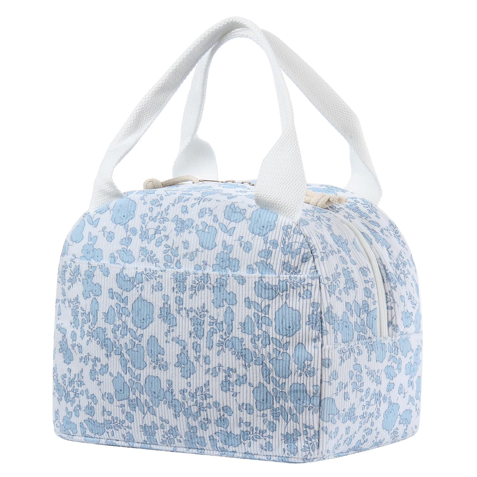 BuyCard Lunch Bag for Women,Insulated Lunch Bag for Adults, Waterproof & Oilproof Cool Bag for Work, School, Picnic & On The Go. (Blue)
