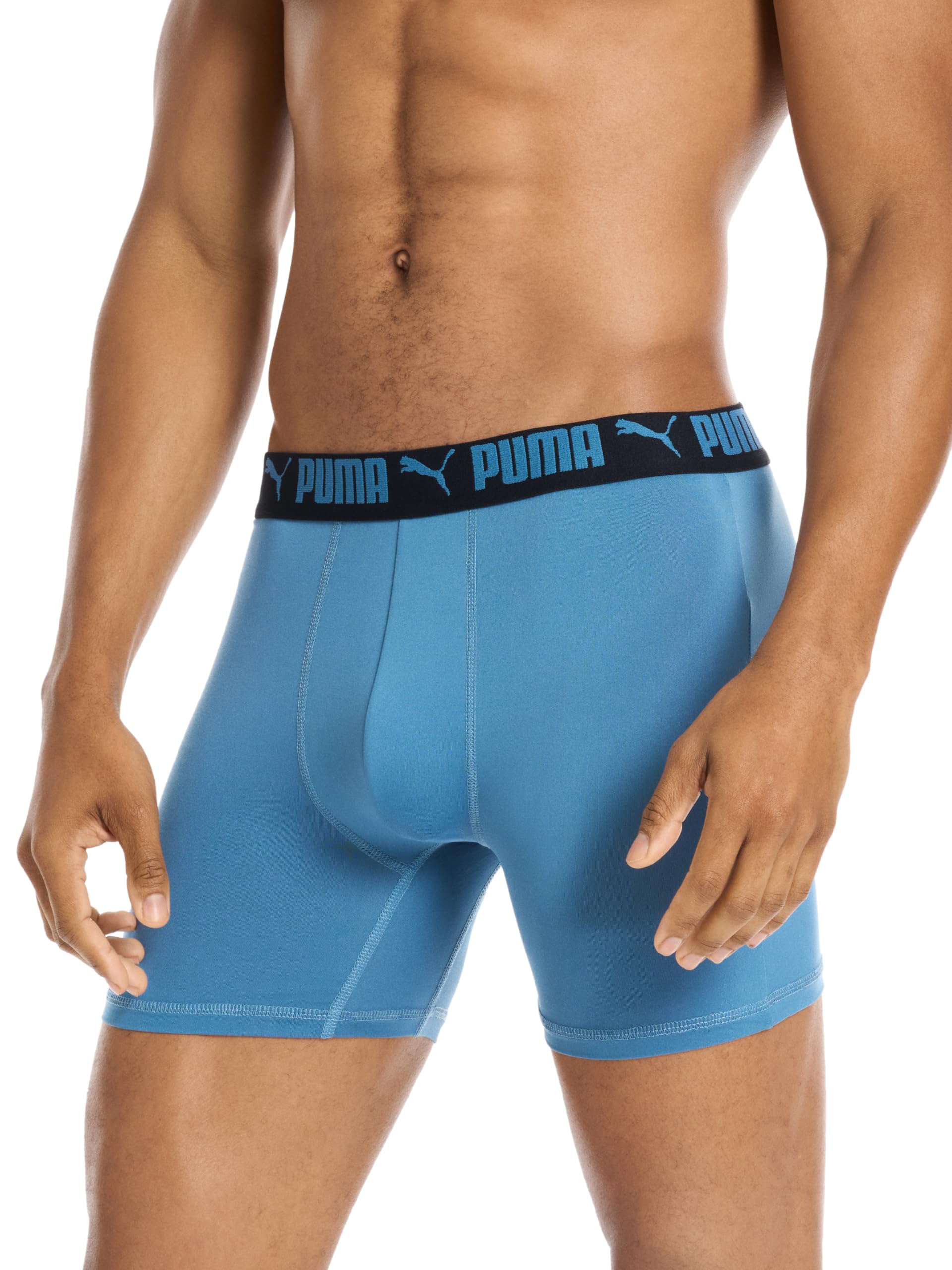 PUMA Men's 4 Pack Active Stretch Boxer Briefs