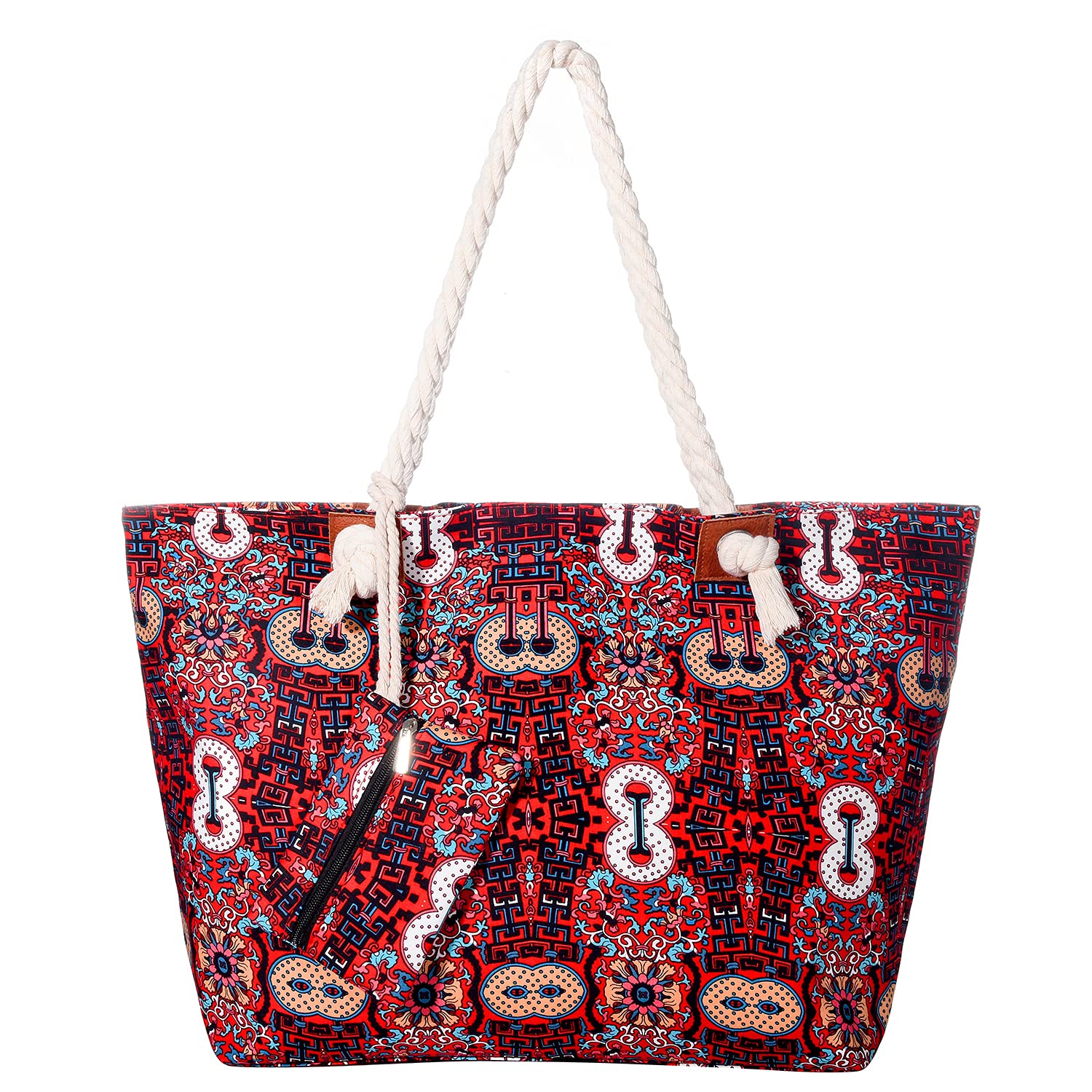 MASADA Badetasche XXL Familie Strandtasche Damen Beach bag groß mit Reißverschluss - Boho