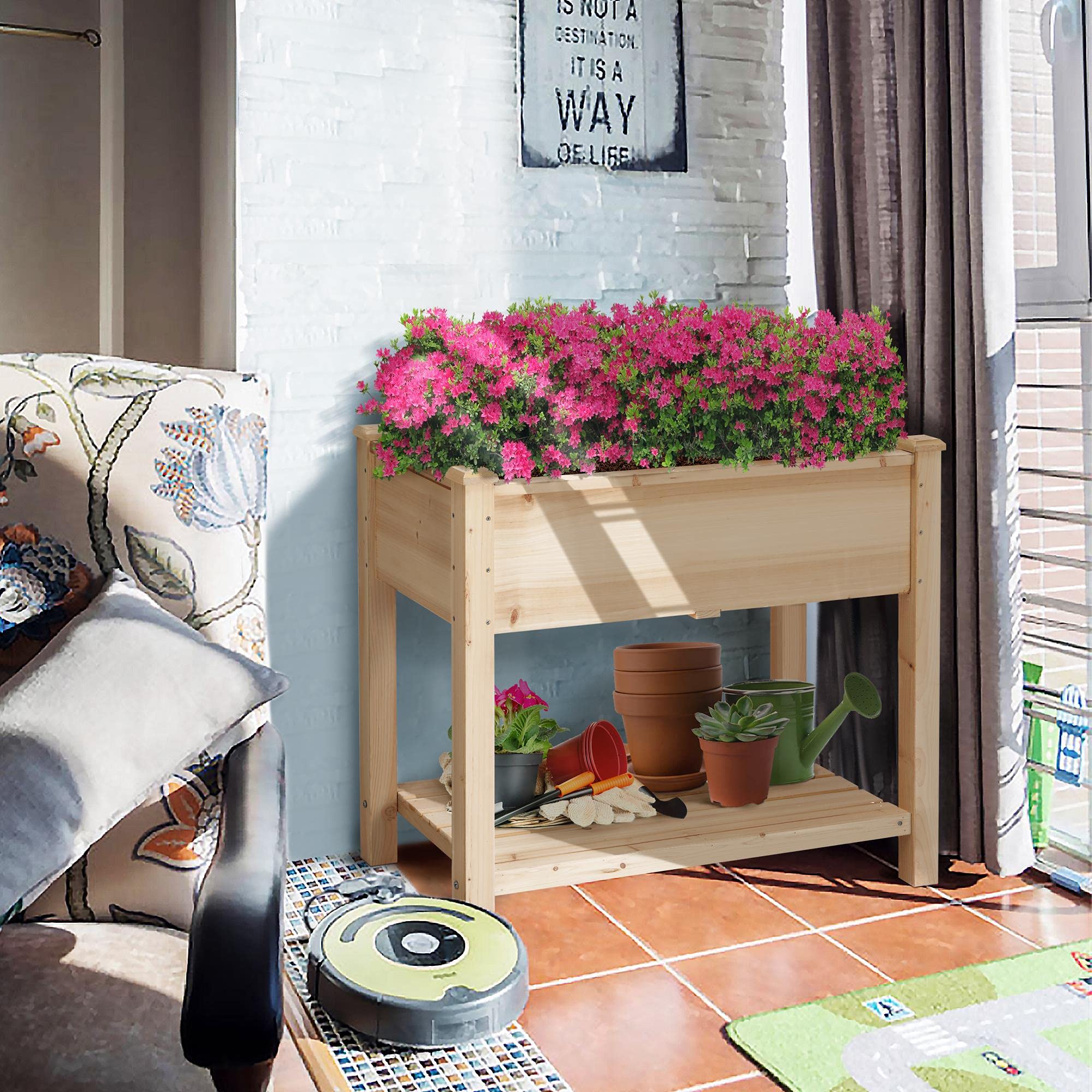 Yaheetech 36x25x37 Inch 8 Pocket Herb Garden Planter Outdoor Vertical