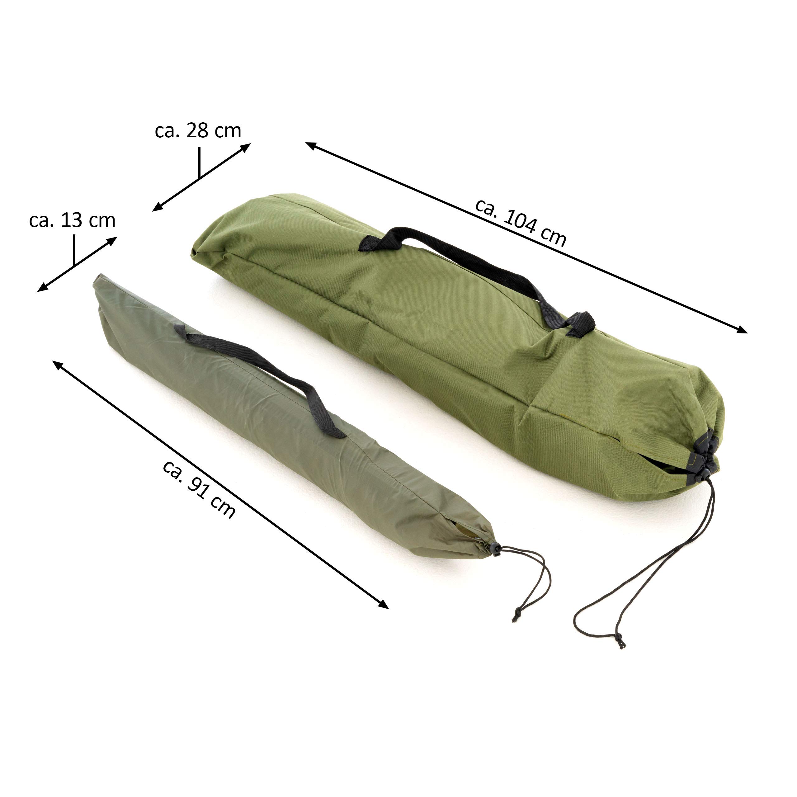 Stelzen-Zelt mit Angel-Liege – 185x76x154 cm – 1-Personen-Campingzelt mit Moskitonetz & Tragetasche – 600D Polyester, Stahlrahmen – Feldbett-Zelt für Camping, Angeln & Outdoor