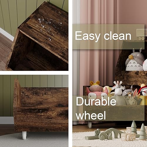 Miniatura 4 de Almacenamiento y organizador de juguetes para niños, niños y niñas, estantería multifuncional y contenedor de almacenamiento con cajones móviles,