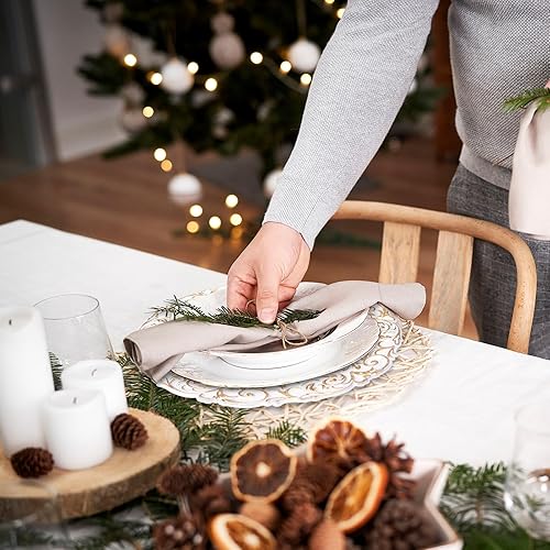 Miniatura 6 de 12 unidades de platos de carga blancos antiguos a granel, 13 pulgadas, para el día de San Valentín, boda, francés, vintage, de plástico, con