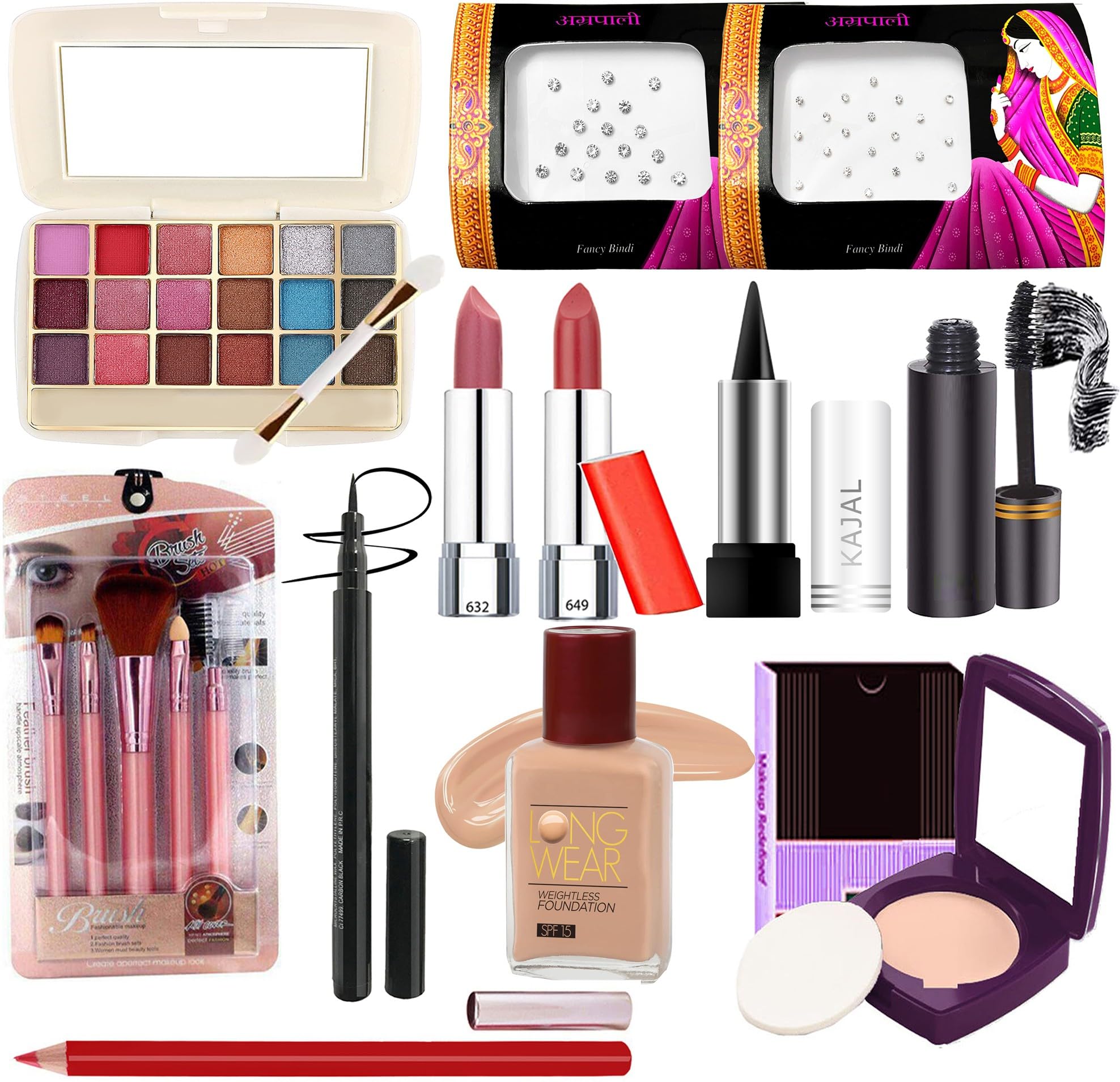 G4U Makeup Kit For Women With Eyeshadow | Eyeliner | Lipsticks | Cosmtices Brushes | Mascara And More Beauty Products (Raksha Bandhan gift set) 32-50