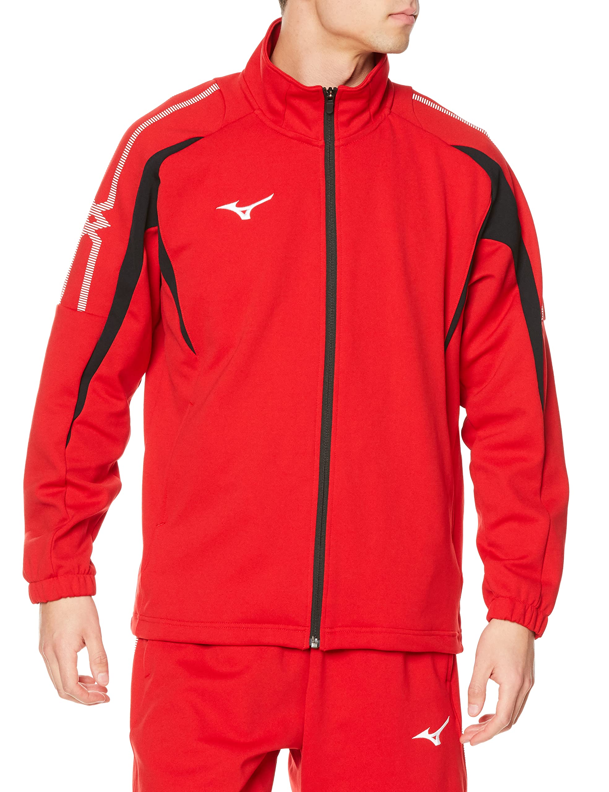 美品　Mizuno ウォームアップウェア XS ブラック/レッド 美品 Mizuno ウォームアップウェア XS ブラック/レッド