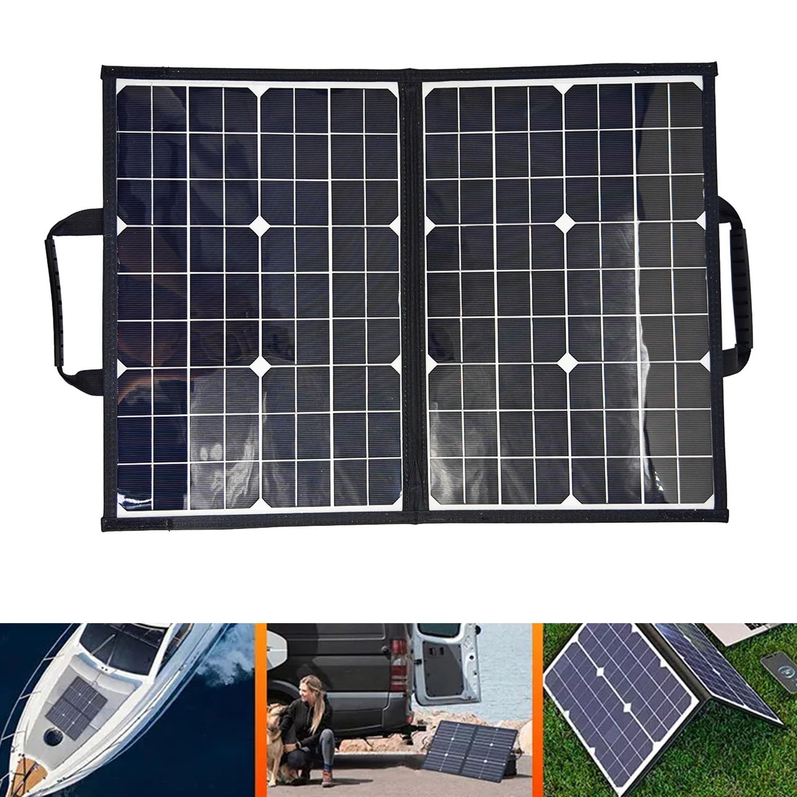 Panel solar plegable de 40 W, fuente de alimentación para exteriores, placa de carga solar para camping, emergencias de carga