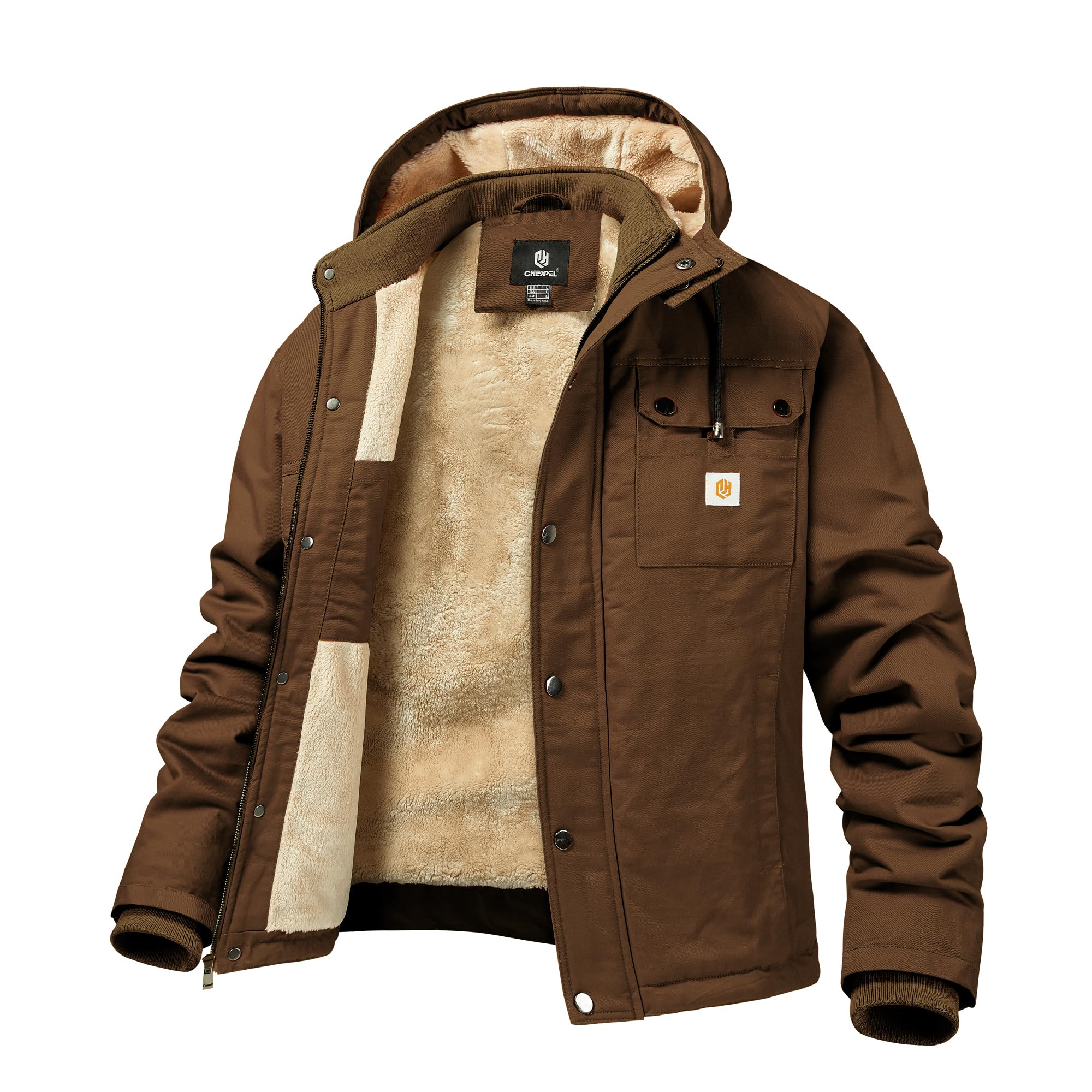 CHEXPEL Fleece-Lined Utility Jacket