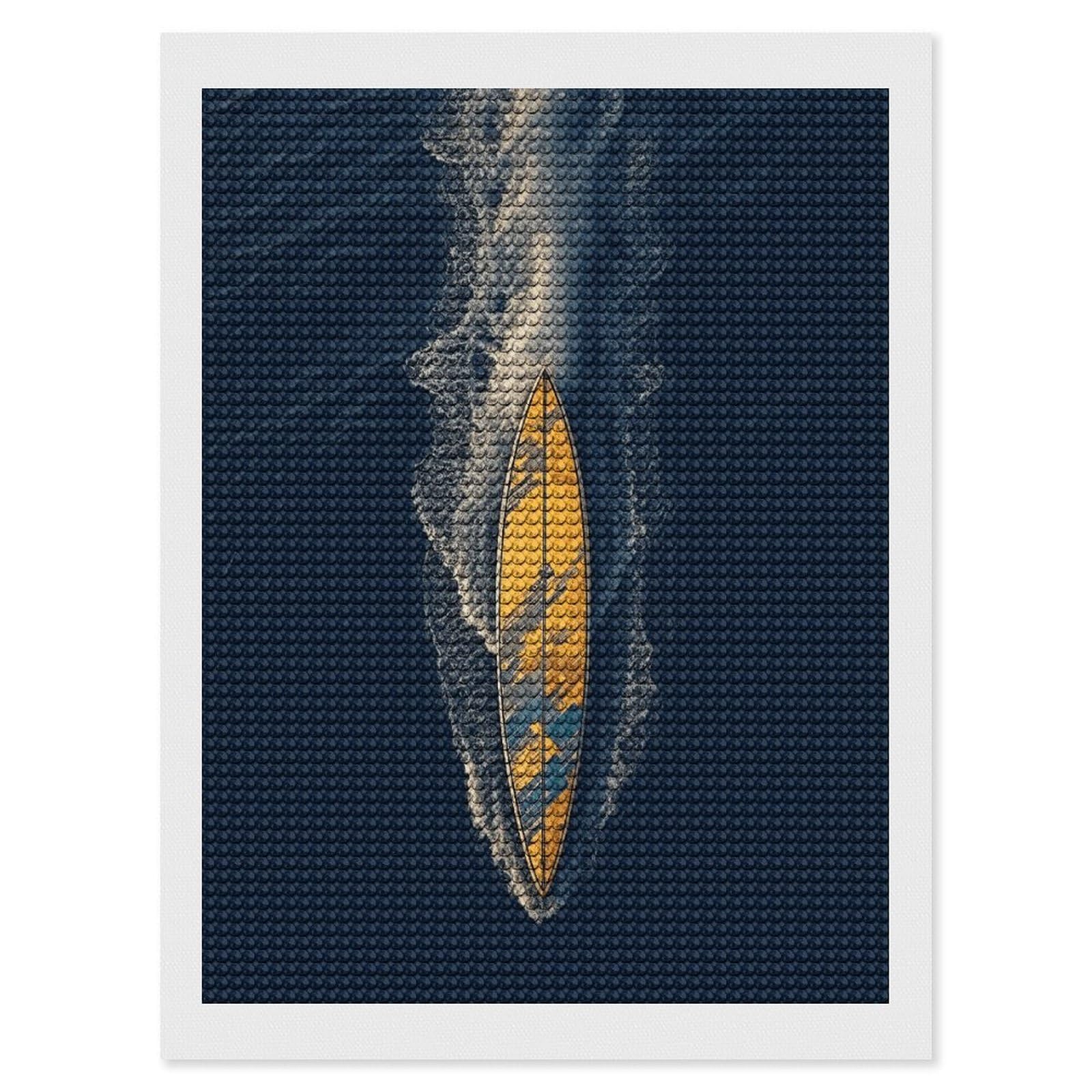 Surfboard Diamond Art Kits for Adult Round Full Drill Diamond Dots Paintings for Beginner Picture Art DIY Diamond Painting Kits 5D Diamond Art Painting for Home Wall Decor 12"x16"