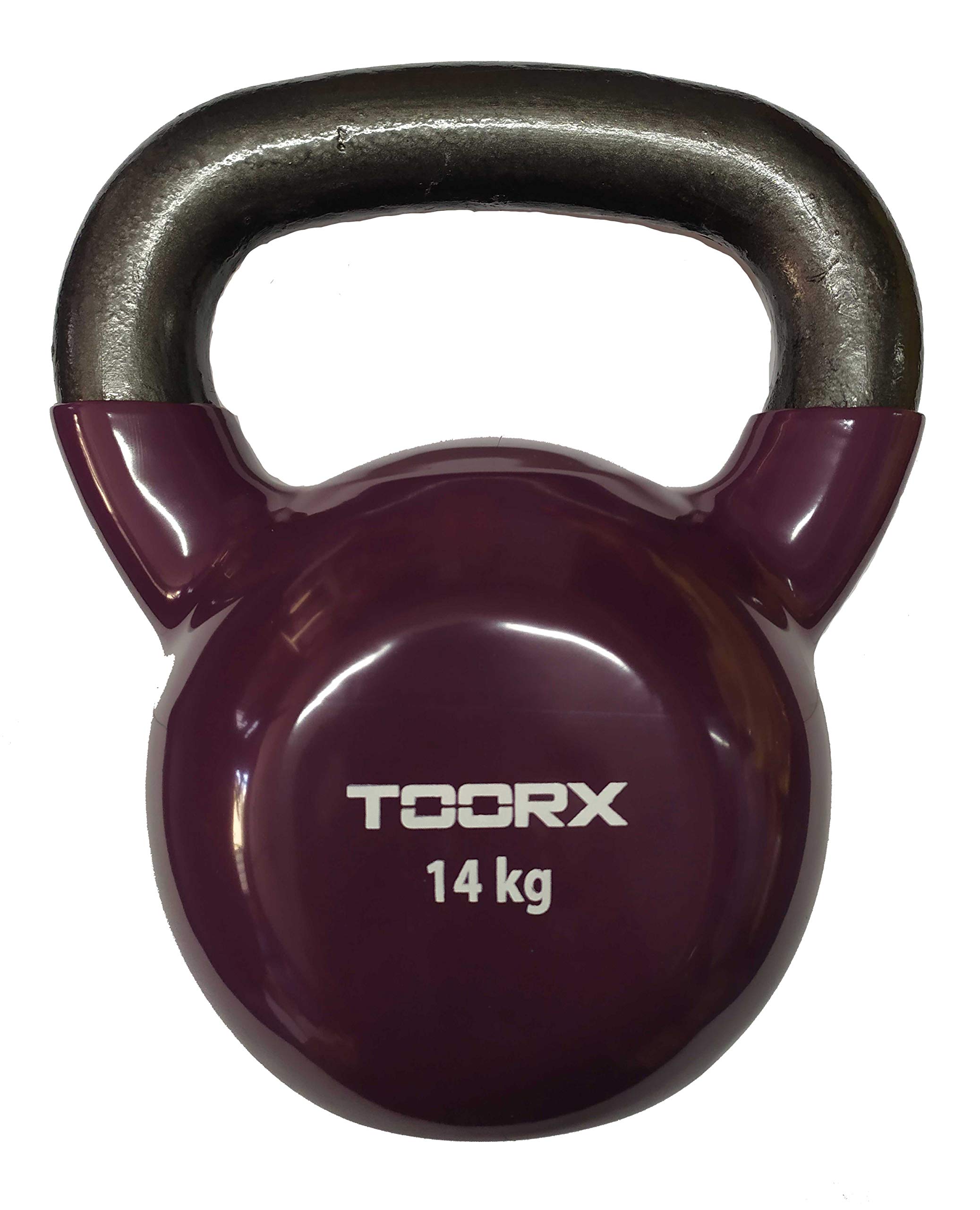 Toorx Kettlebell Pesi Allenamento Workout Gym Cardio Home Fitness per Palestra Potenziamento Muscolare (Viola, 14Kg)
