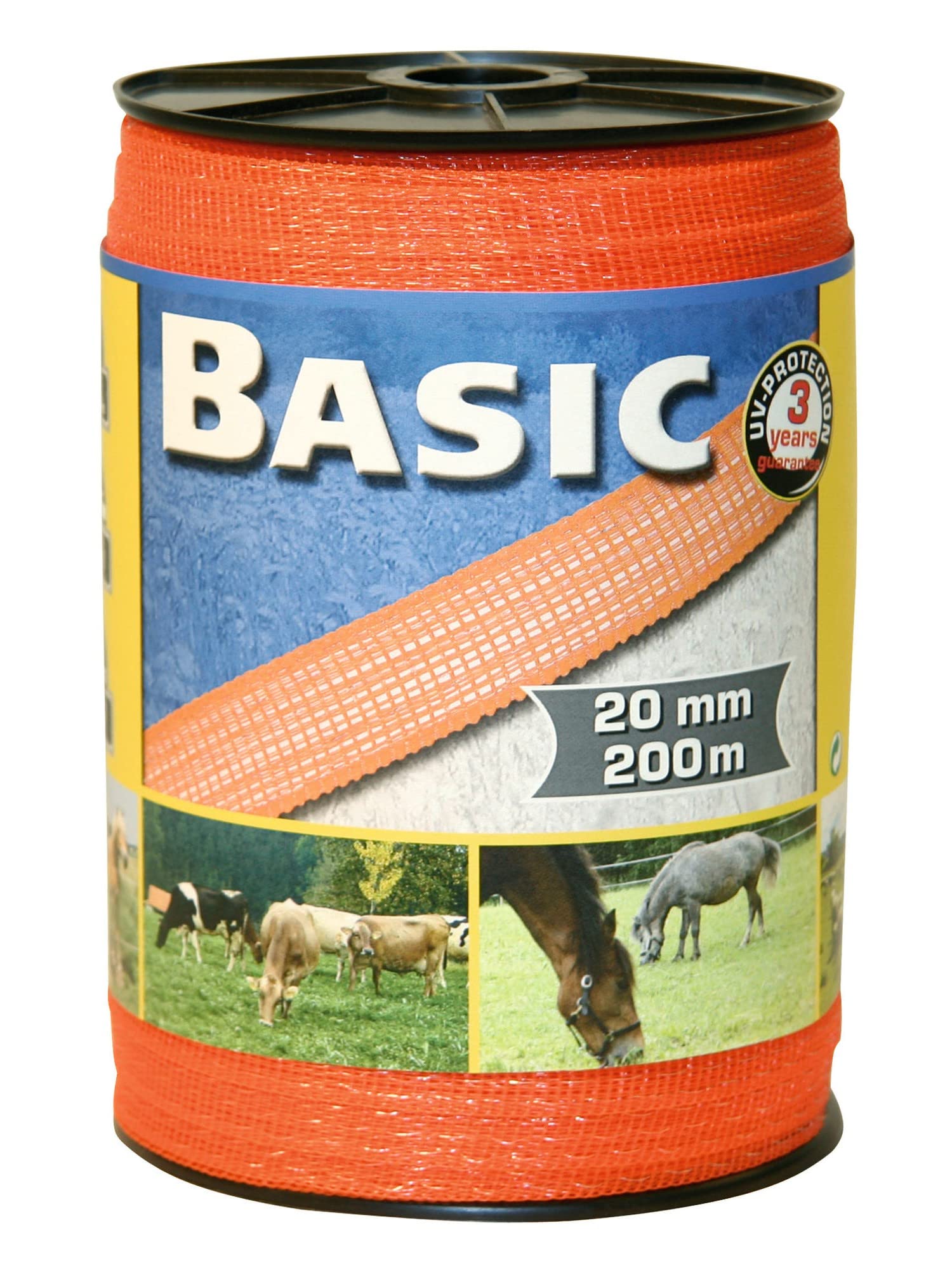 Corral, Nastro per Recinzione di Base, 20 mm x 200 m Unisex-Adulto, Giallo/Arancione, 20mm x 200m