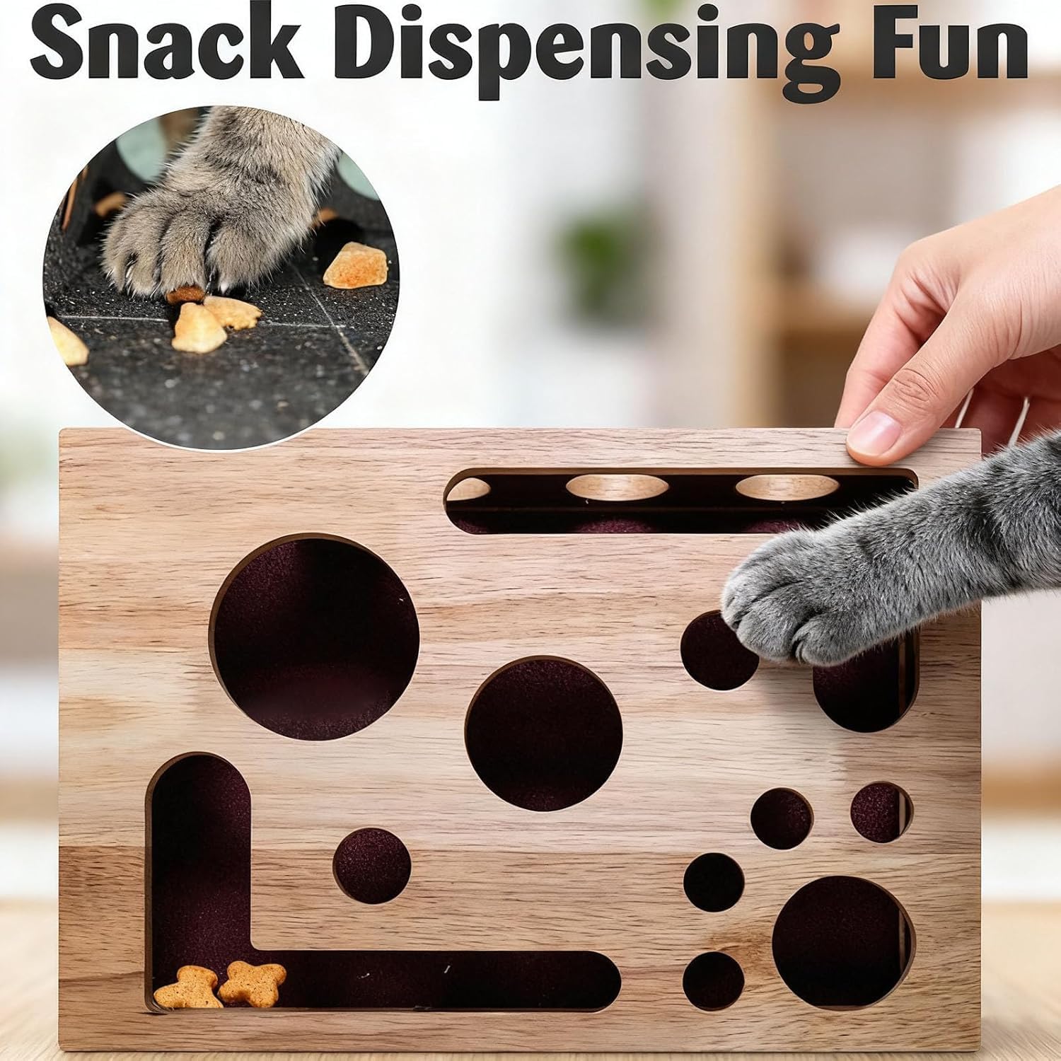 Cat Nail File Box, Cat Nail File Scratcher, Cats Scratch Puzzle Enrichment Box, for Indoor Cats, Stress-Free Alternative to Claw Clippers & Grinders (1pcs)