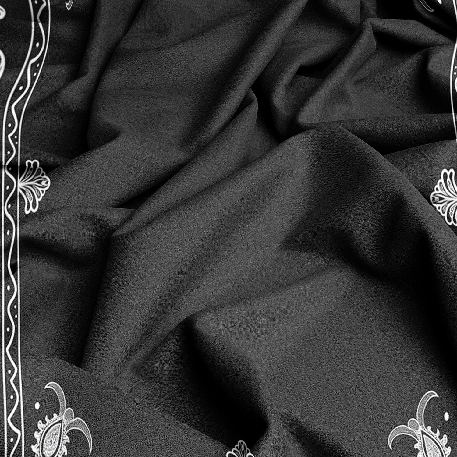 Paisley prześcieradło z gumką, miękkie prześcieradło, z nadrukiem, miękki, dekoracyjny materiał, pościel okrągła, elastyczna gumka 160 x 200 cm, wielokolorowe, zestaw z gumką, oddychająca pościel