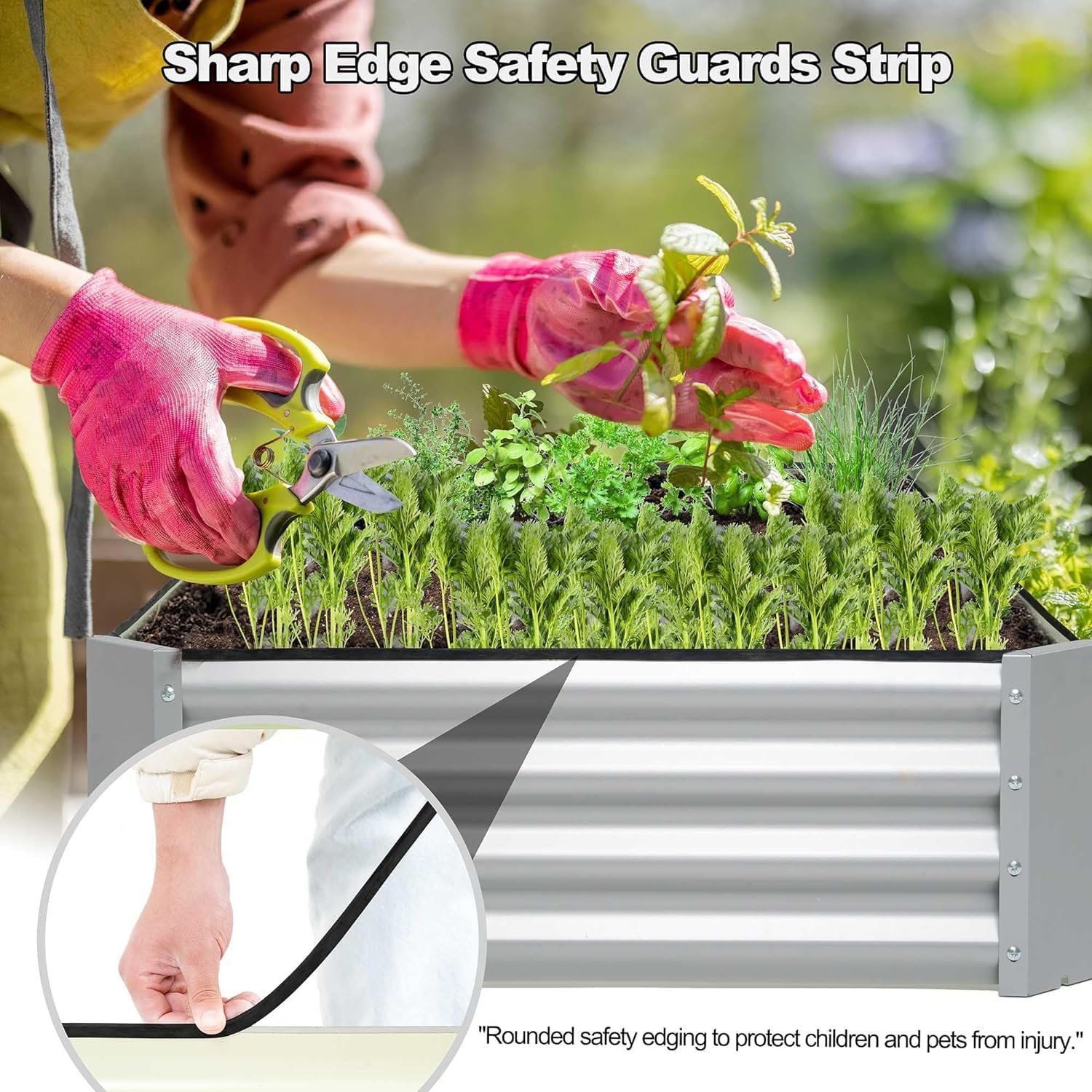 porayhut 6'x3' Raised Garden Bed Pack of 2,Kit Easy Set-up Planter Box for Vegetable Fruit,Metal Galvanized Large Size Raised Bed