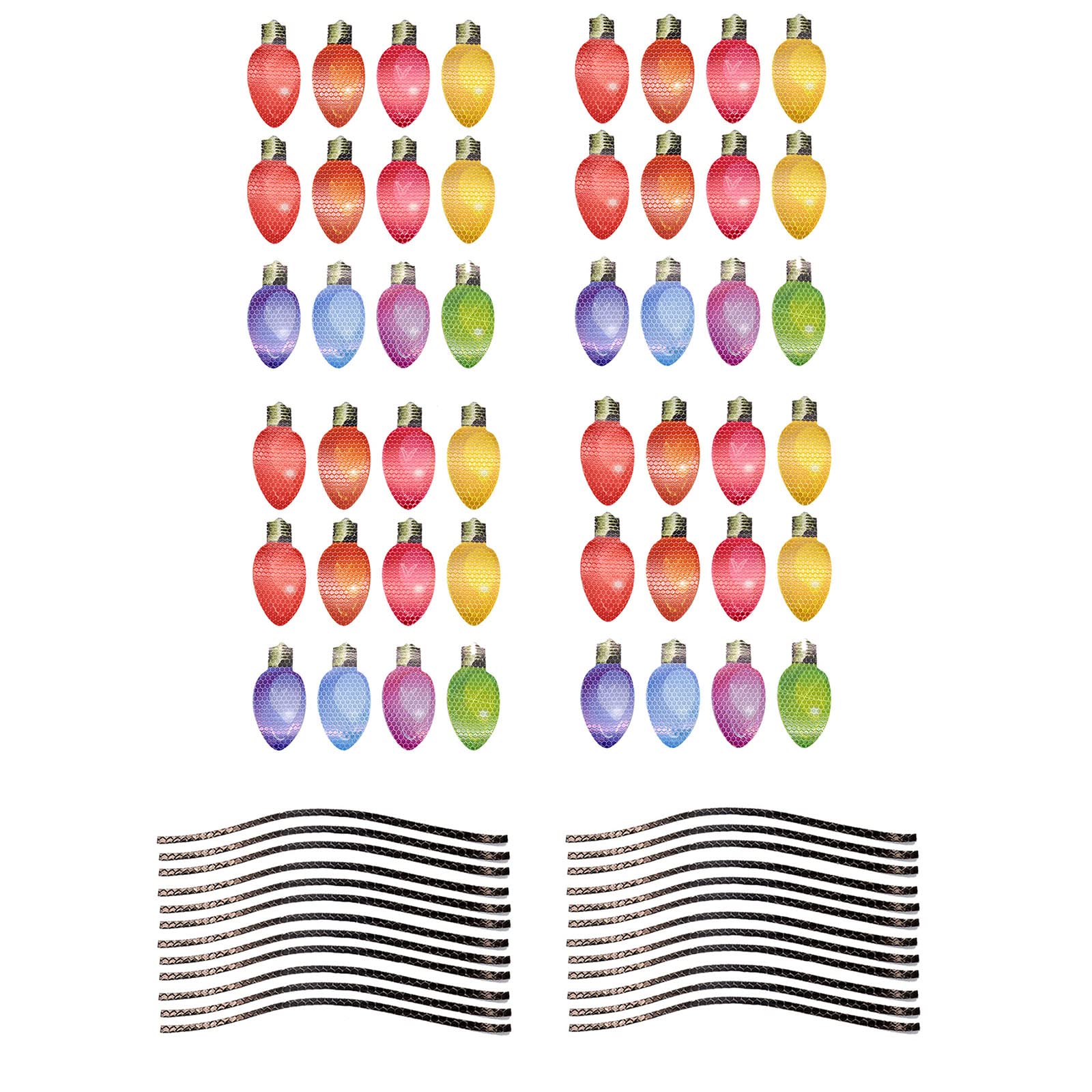 TOYMIS 40 stks Kerst Koelkastmagneten, 24stks Reflecterend