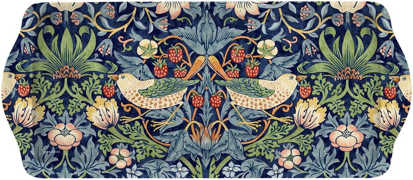 Pimpernel Strawberry Thief Blue Sandwich Tray, Multicoloured