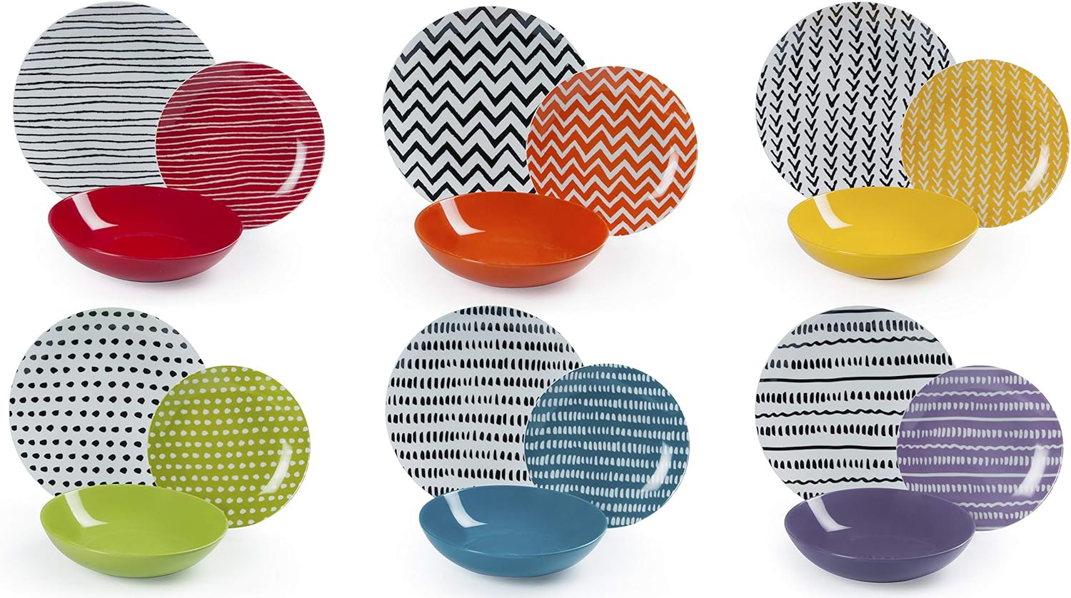 set di piatti per 12