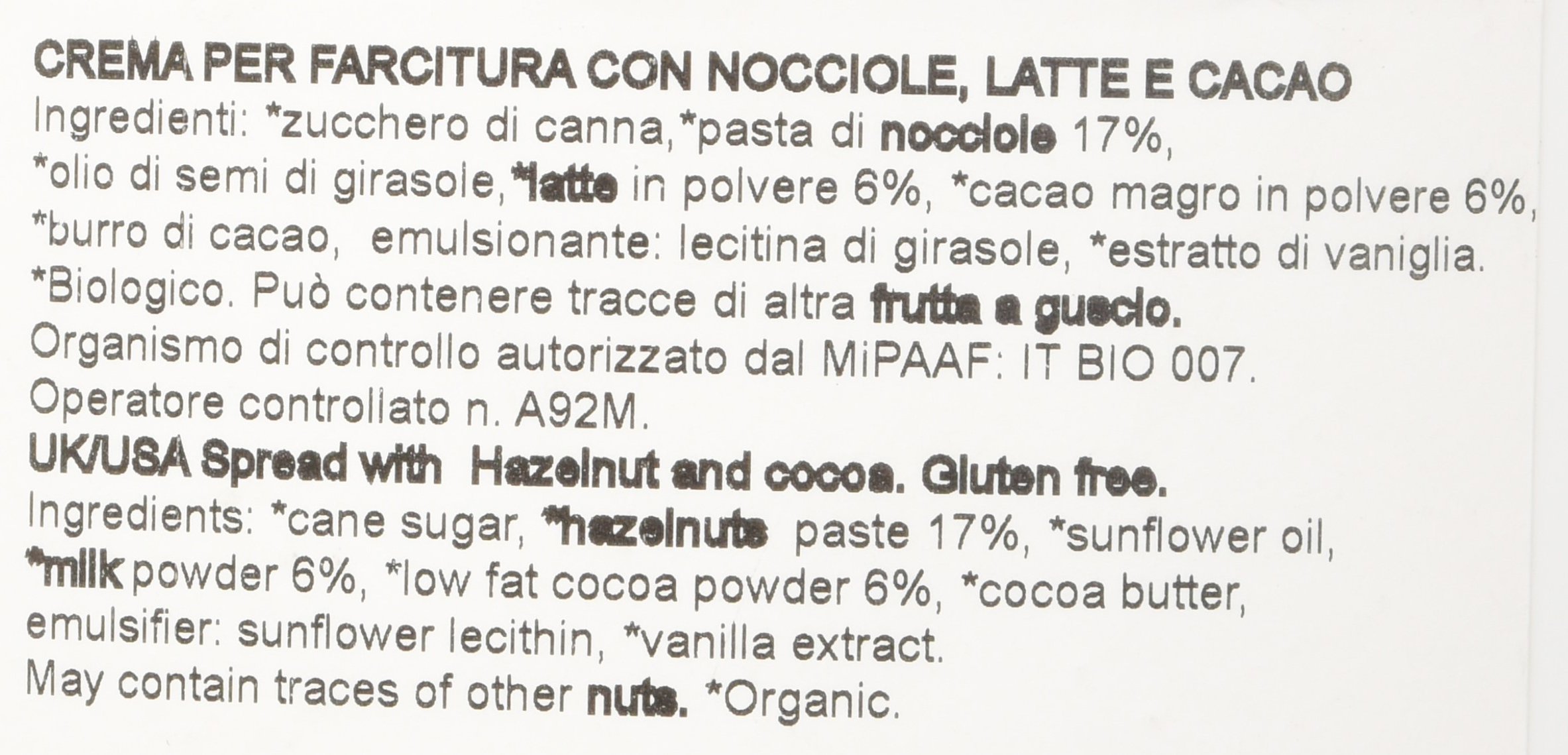 Probios Nut & Bio Crema con Nocciole Latte e Cacao S/G - 10 kg