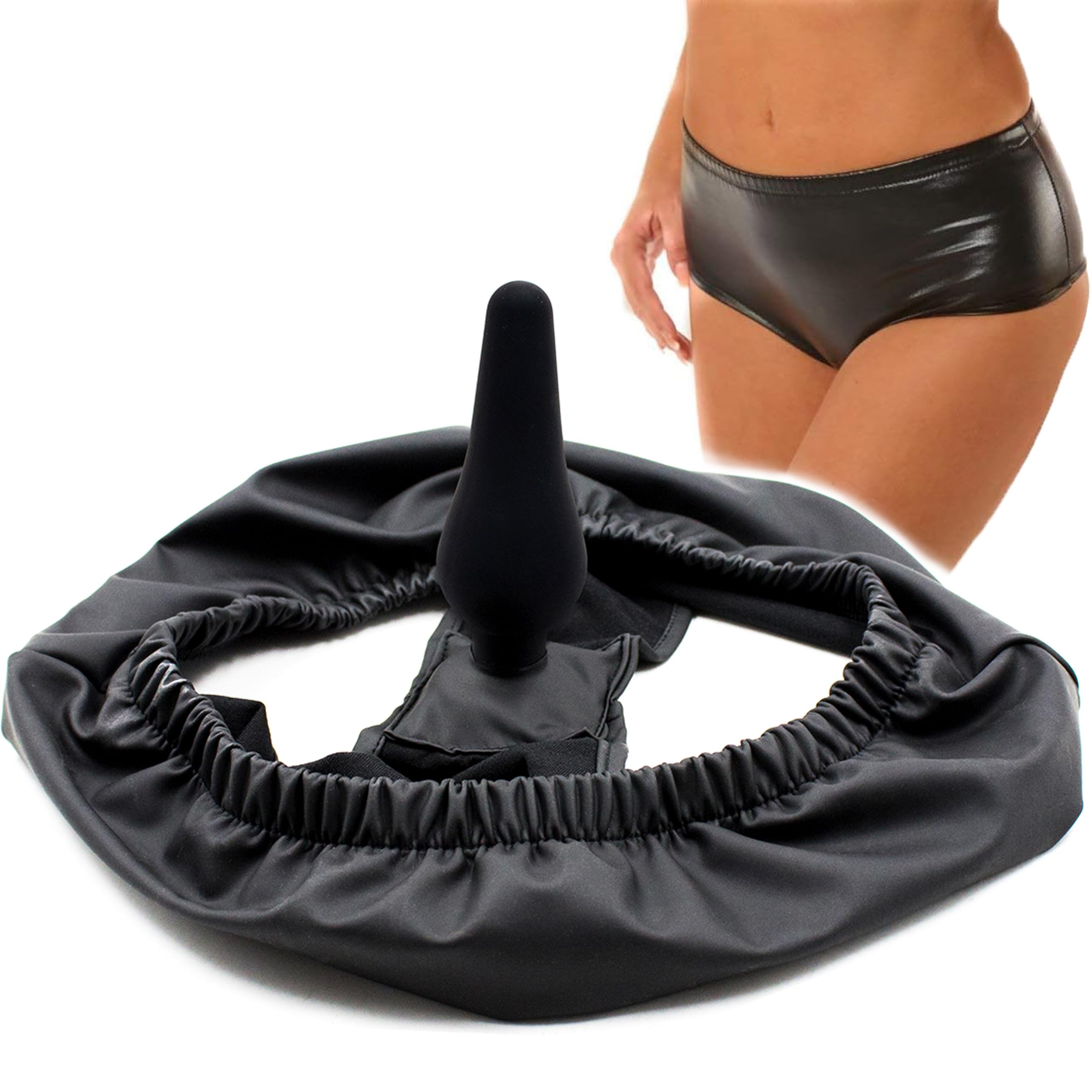 Amazon.com: Anal Plug Panties Chastity Devices Strap On Dildo Underwear G  Spot Anus Stimulator Briefs Vagina Masturbator Sex Toys (Black) : Health &  Household