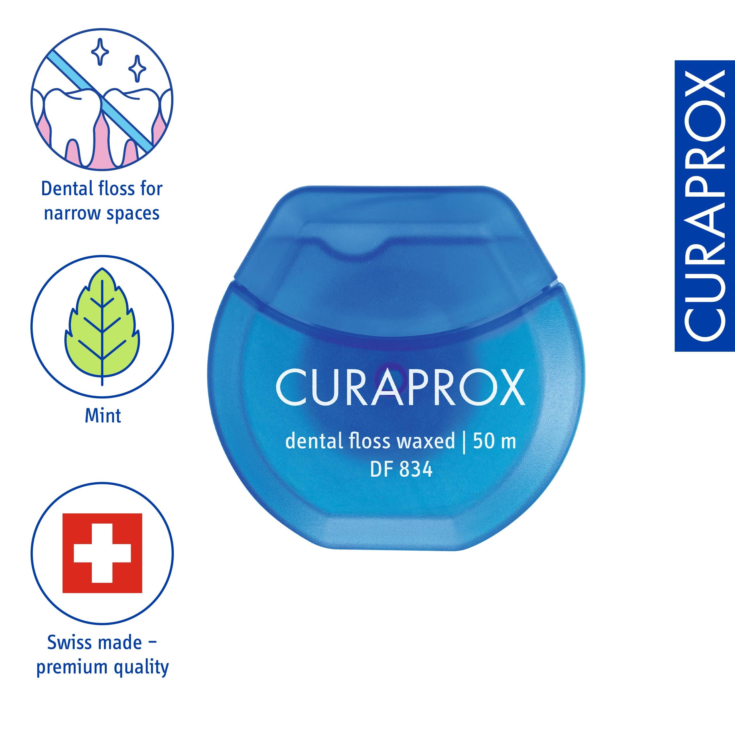 Amazon.com : Curaprox DF 834 Dental Floss – Waxed Floss with Mint