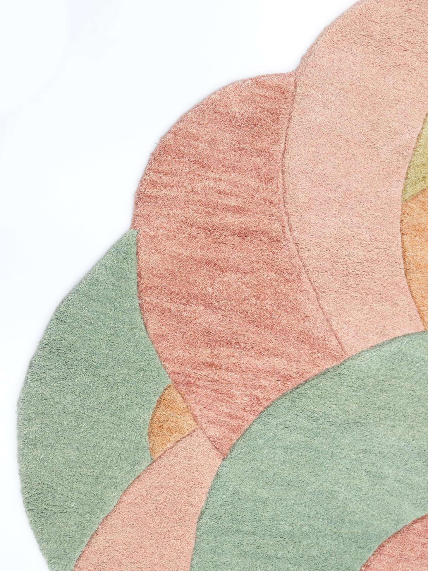 RugVista Colorful Knot Tapis pour Enfants, 100 x 100 cm, Pastel Multicolor