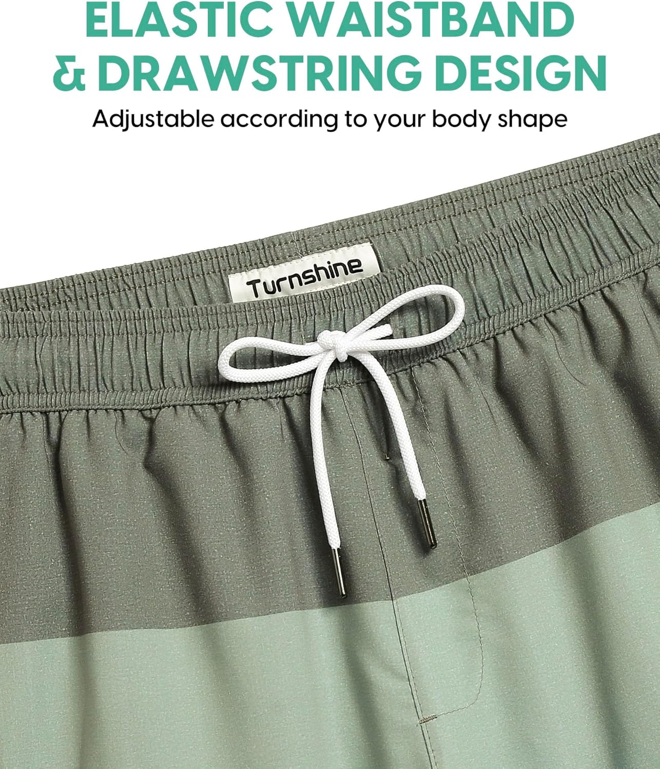 Mens Swim Trunks with Compression Liner Stretch 7" Bathing Suit Beach Shorts - Image 2