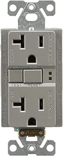 EATON Wiring TRSGF20SG-L GFCI, One Size, Silver Granite